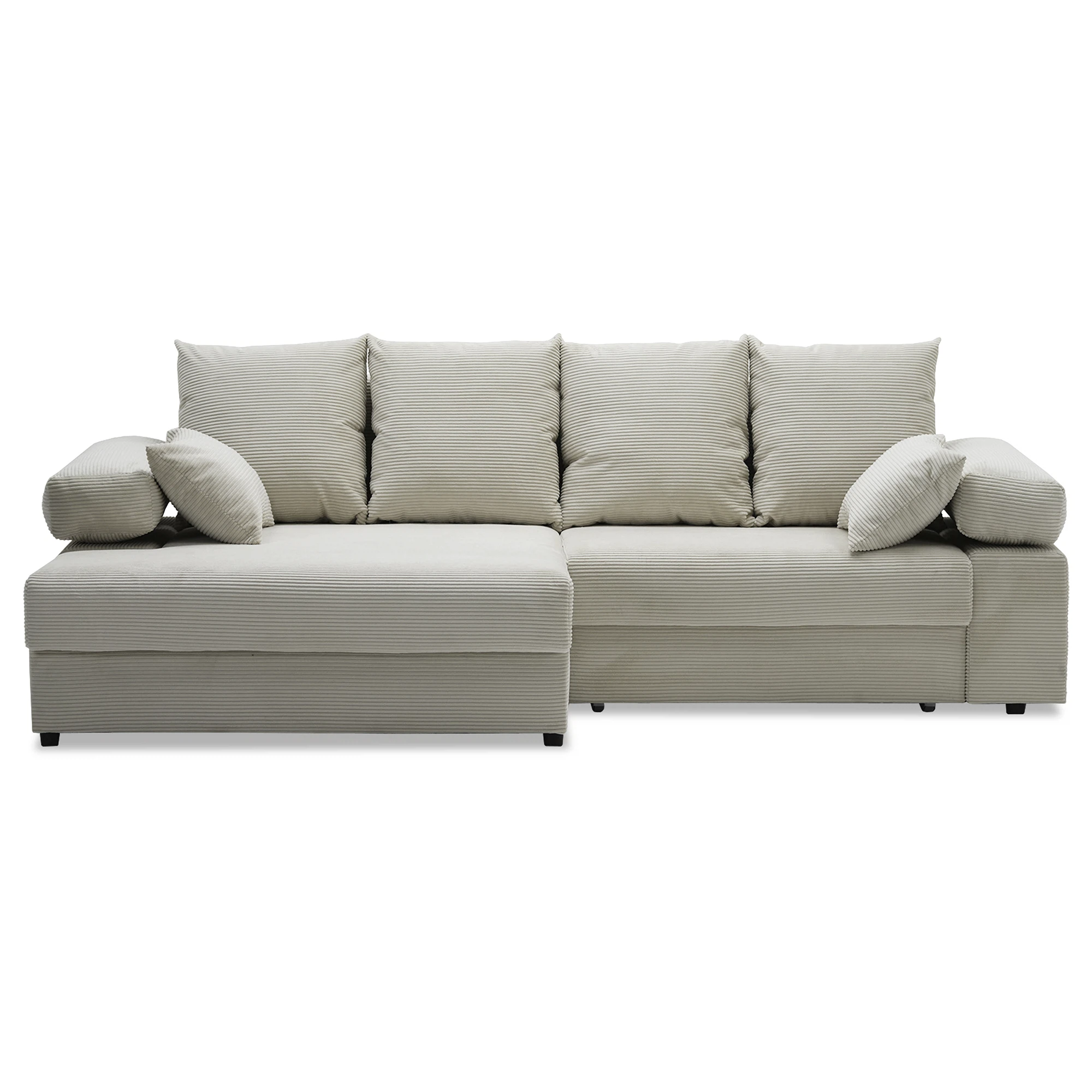 Изображение товара Угловой диван кровать Тайлин еврокнижка левый Silium Bone светло-серый