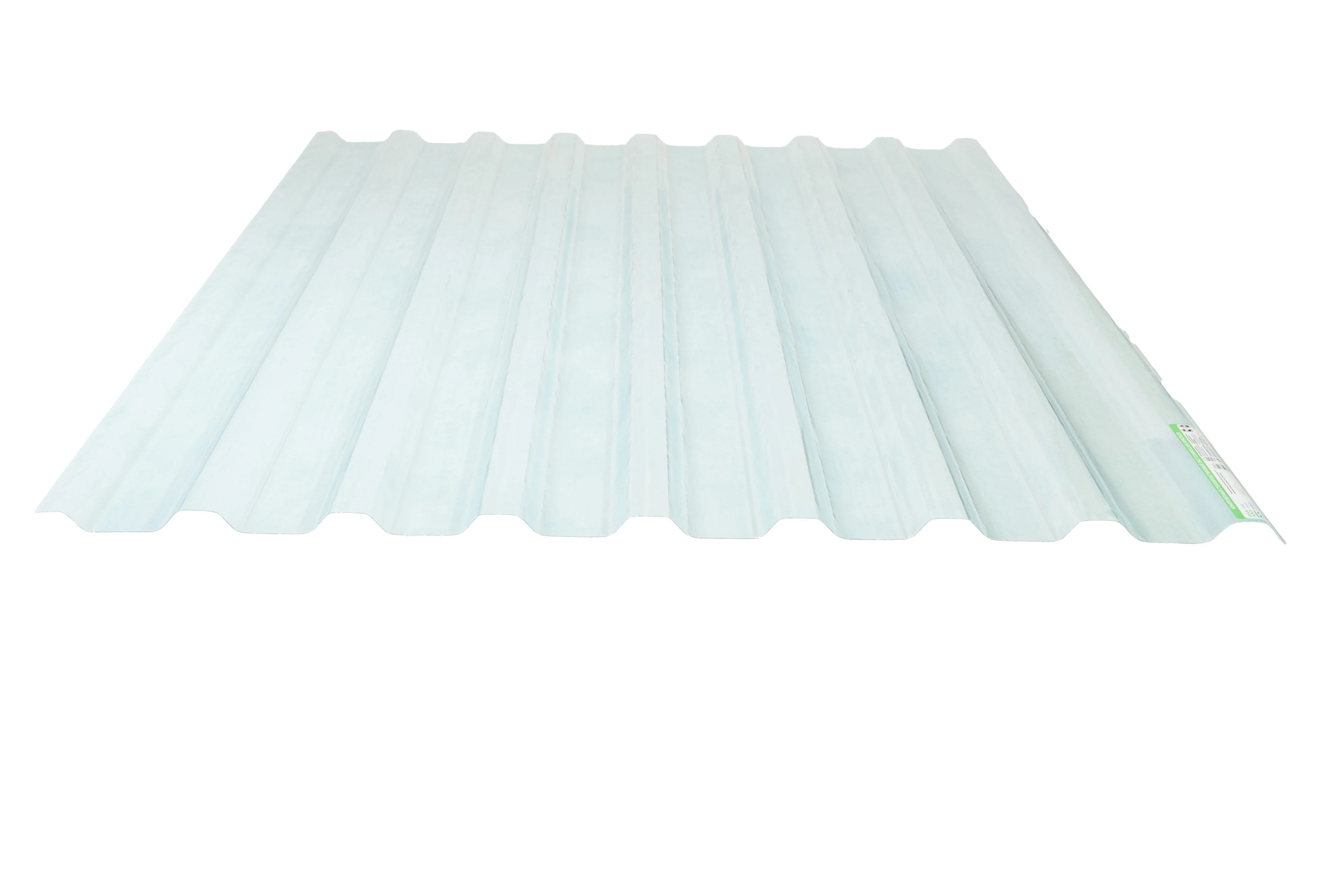 Изображение товара Композитный лист COMPOGLASS КРИСТАЛЛ трапеция С-20 0,8 мм 1150x2000 мм прозрачный голубой глянцевый