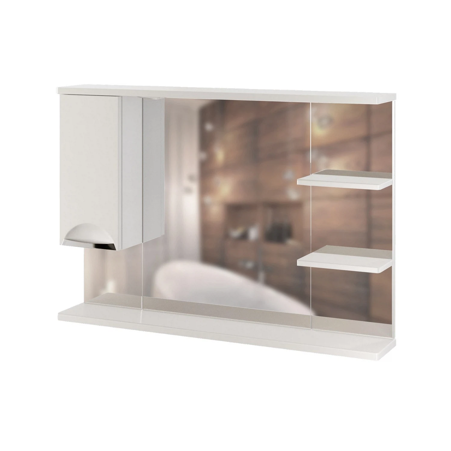 Изображение товара Шкаф навесной ЭТЬЕН-100 левый с подсветкой для ванной комнаты