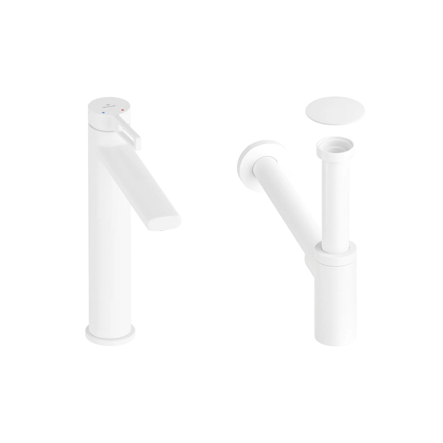 Изображение товара Рычажный смеситель для умывальника Wellsee ONCE! and forever белый , 201000040