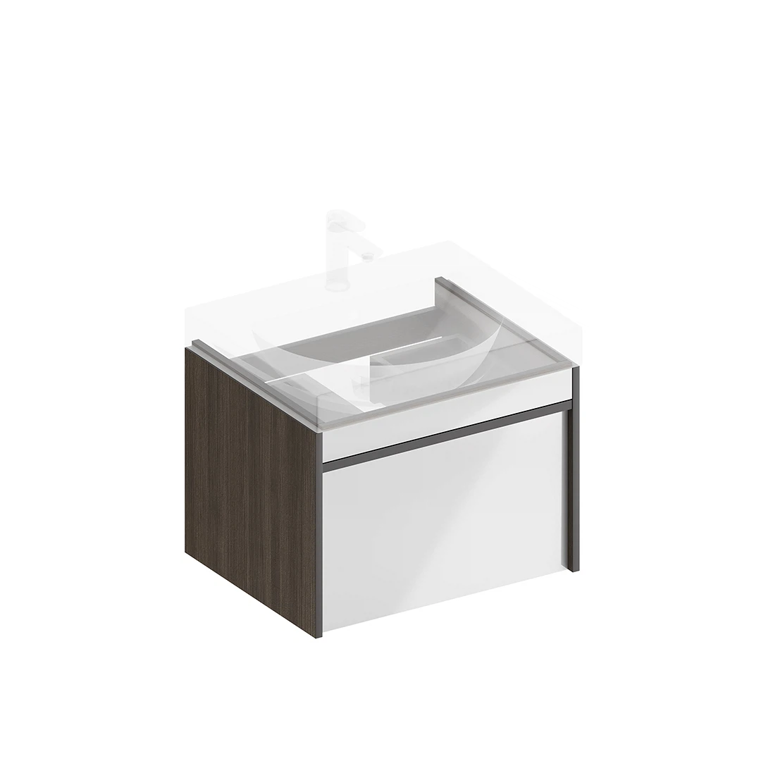 Изображение товара Тумба Modula подвесная 60 см 1+1 ящик белый 575x474x420 мм Kerama Marazzi