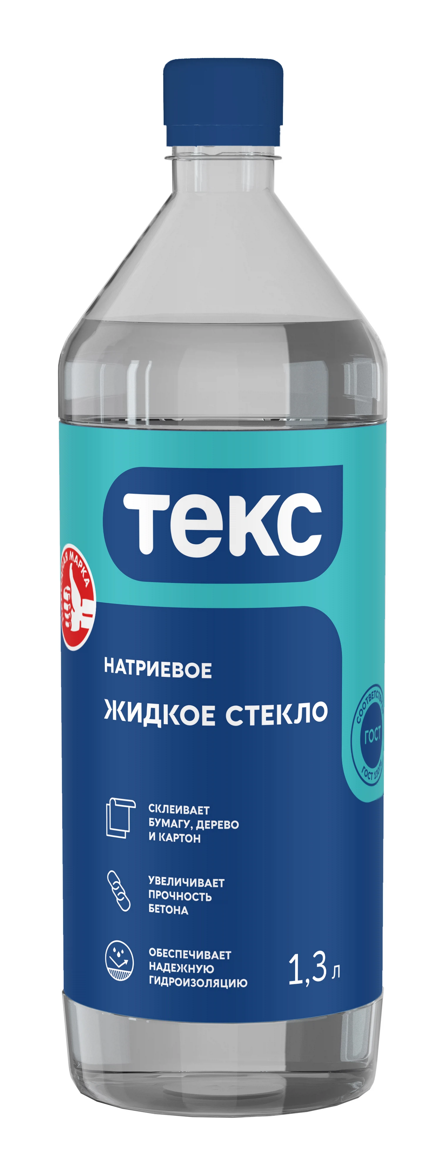 Изображение товара Жидкое стекло ТЕКС УНИВЕРСАЛ, натриевое (1,3кг) Изображение товара Жидкое стекло ТЕКС УНИВЕРСАЛ, натриевое (1,3кг)