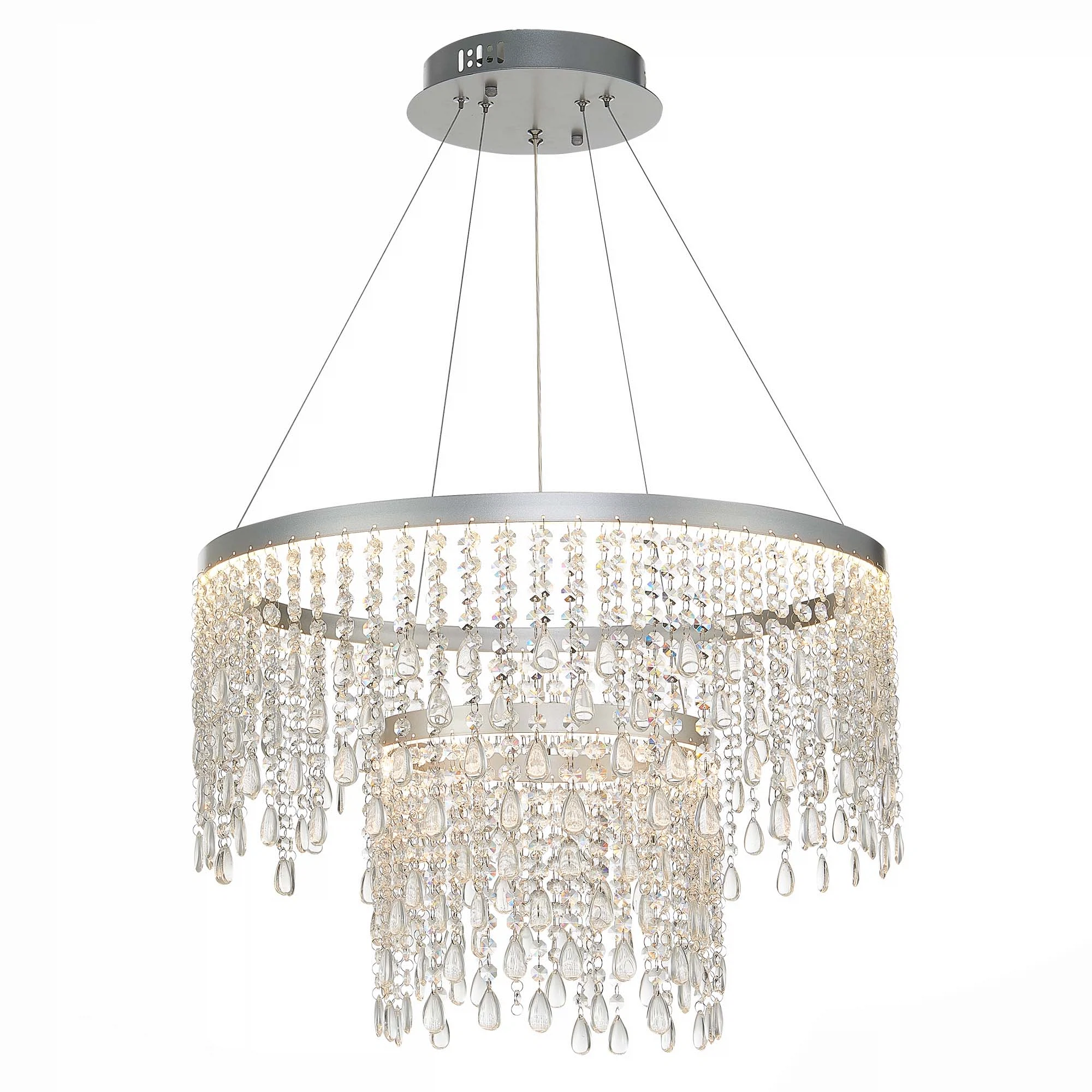 Изображение товара SL6201.103.55 Люстра подвесная ST-Luce Серебристый/Прозрачный LED 1*55W 3000K/4000K/6000K
