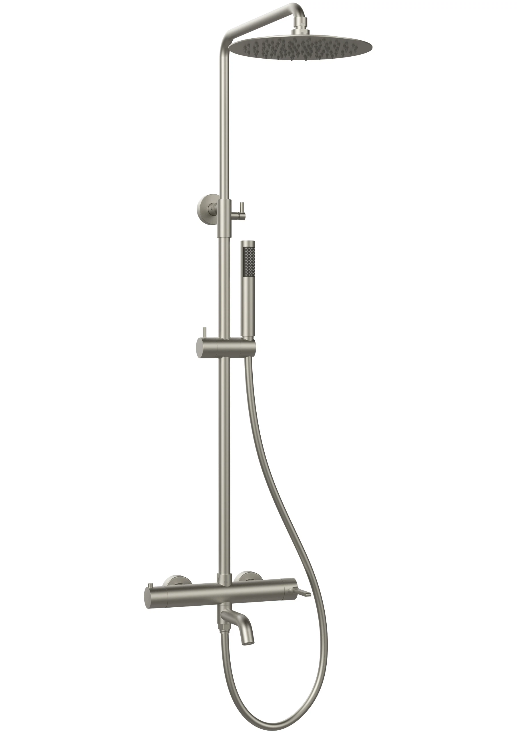 Изображение товара Villa Vsfs-1vl1bn Душевая стойка с изливом 250 мм латунь нержавеющая сталь