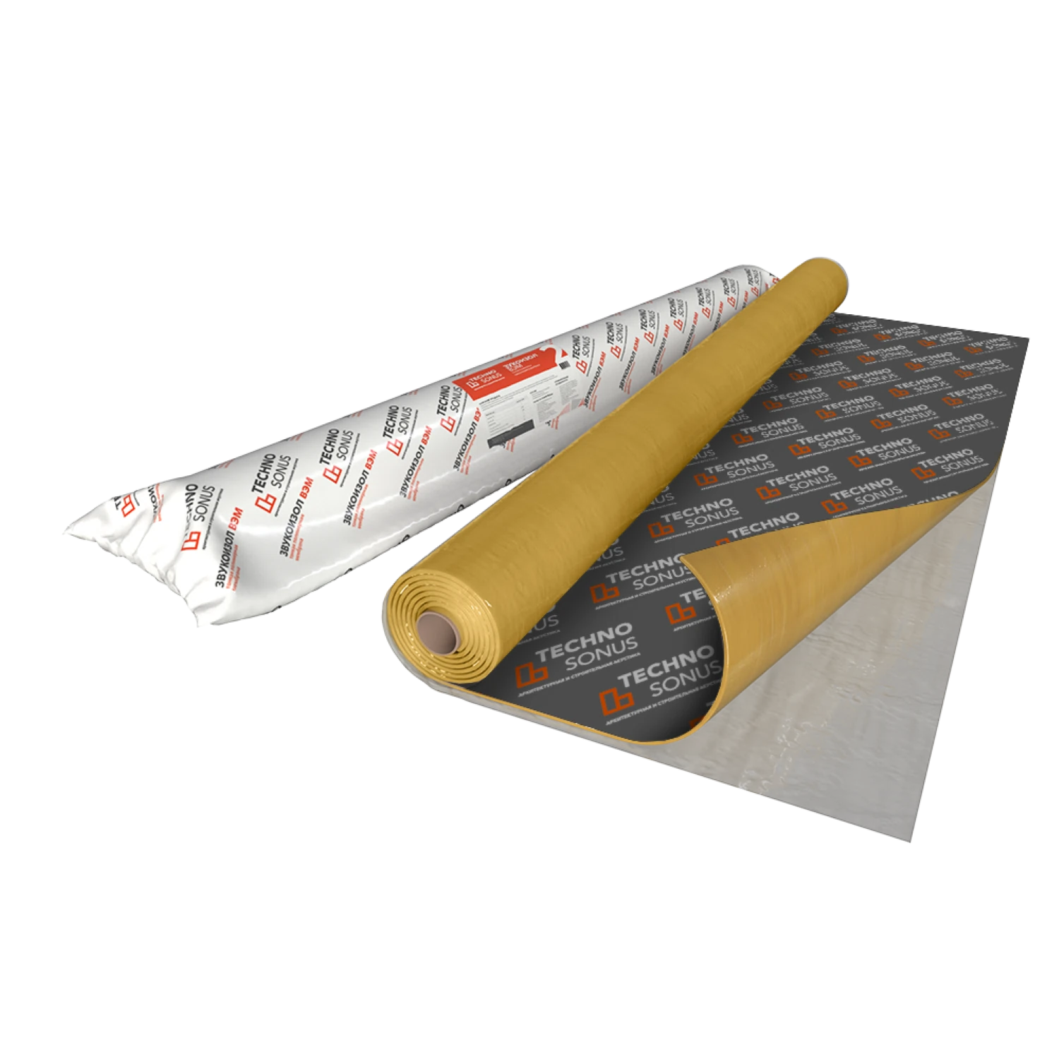 Изображение товара Мембрана звукоизоляционная ТехноСонус Звукоизол ВЭМ 2 мм 3м2 самоклеящаяся