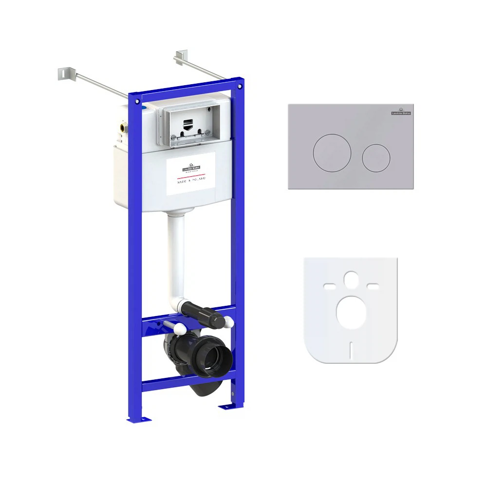 Изображение товара Система инсталляции Lavinia Boho RelFix с клавишей смыва, цвет клавиши смыва матовый хром. 77020019