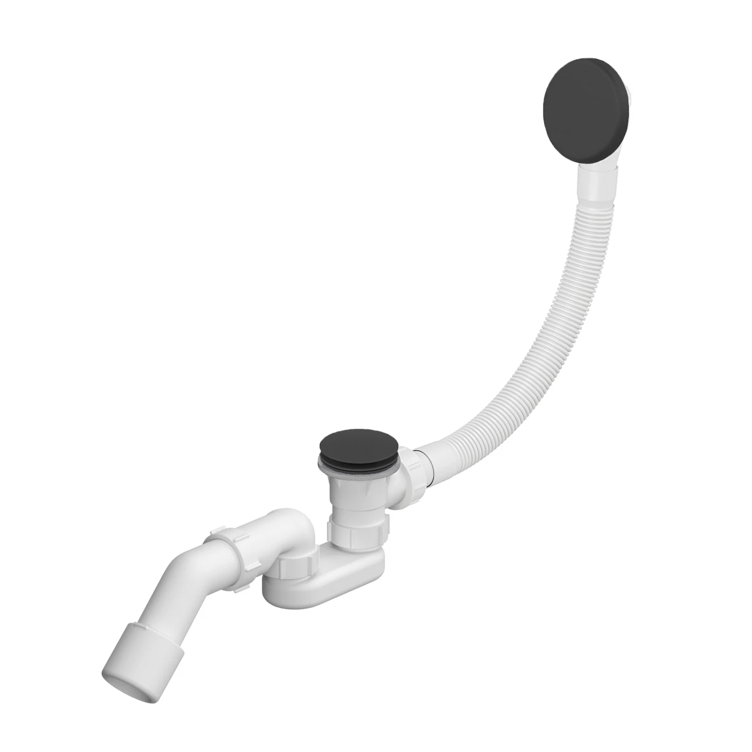 Изображение товара Слив-перелив для ванны Wellsee Useful Extras 231914000 матовый черный