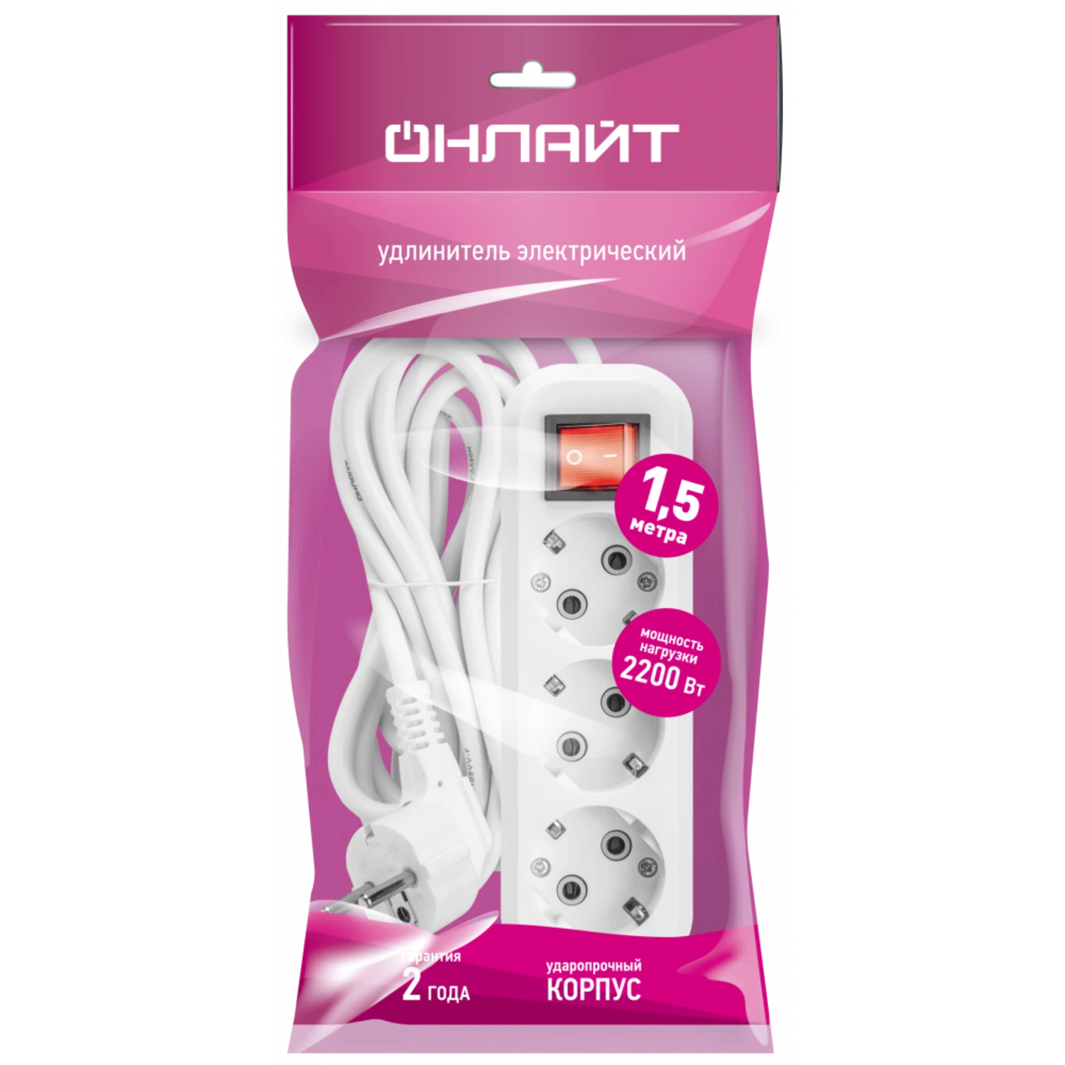 Изображение товара Удлинитель ОНЛАЙТ 90 803 OPE-S-03-150-ESC-3x0.75