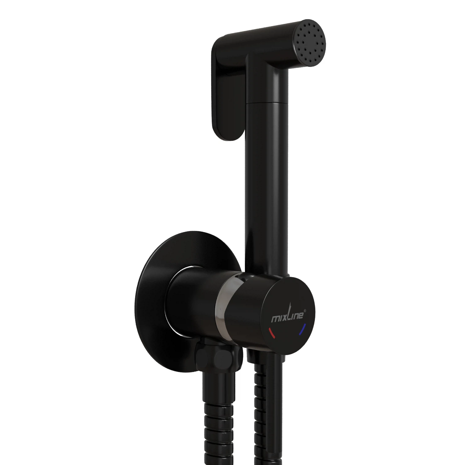 Изображение товара Смеситель с гигиенической лейкой Ray MIXLINE ML31-081BL черный