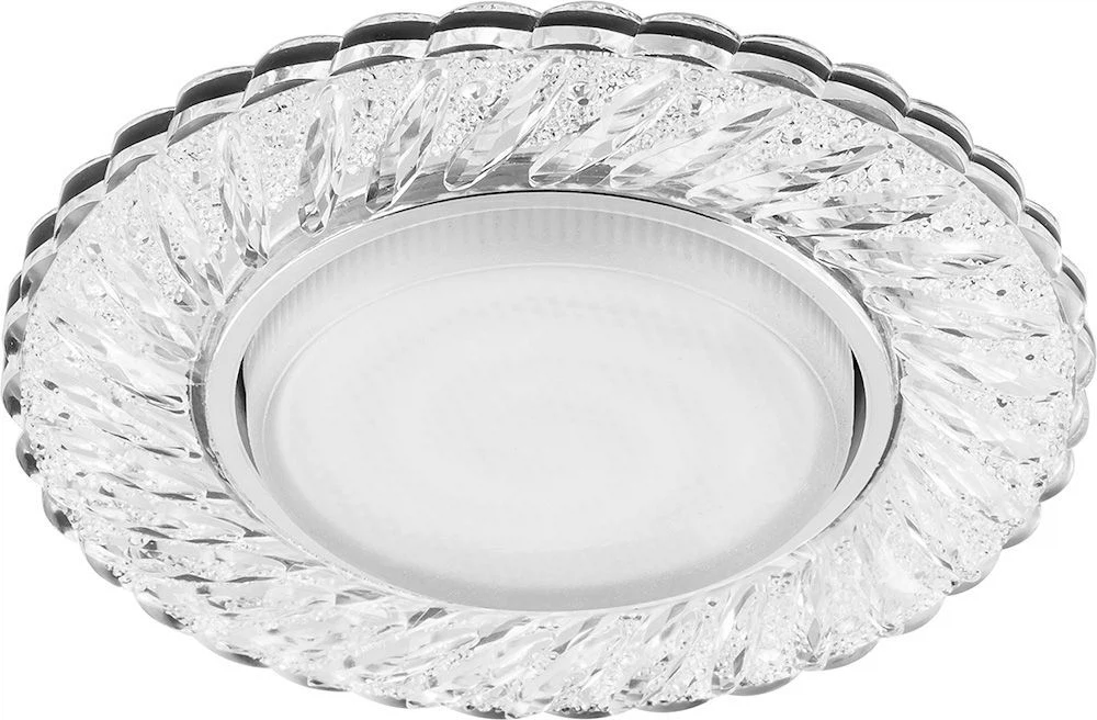 Изображение товара Светильник встраиваемый с белой LED подсветкой Feron CD4021 потолочный GX53 без лампы прозрачный Изображение товара Светильник встраиваемый с белой LED подсветкой Feron CD4021 потолочный GX53 без лампы прозрачный