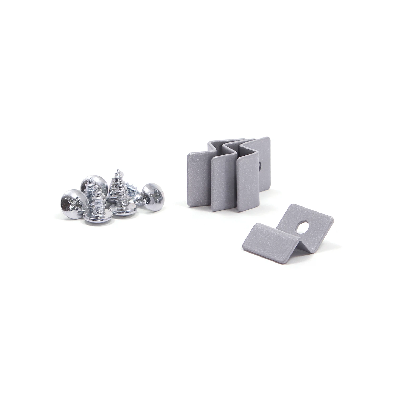 Изображение товара Крепление ЛДСП полки к тумбе Larvij, 80x70x15 мм, металл / серый, 4 шт., L9706GA