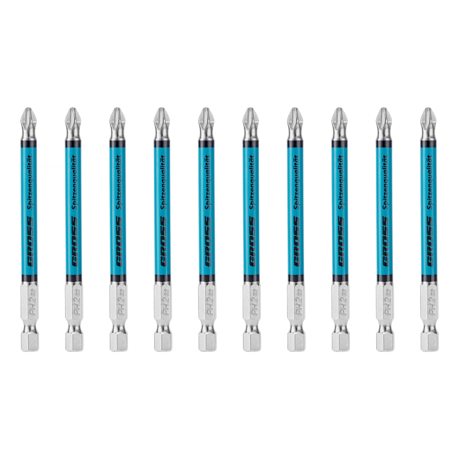 Изображение товара Набор ударных бит Gross PH2х90 мм из стали S2, 10 шт, для шуруповерта