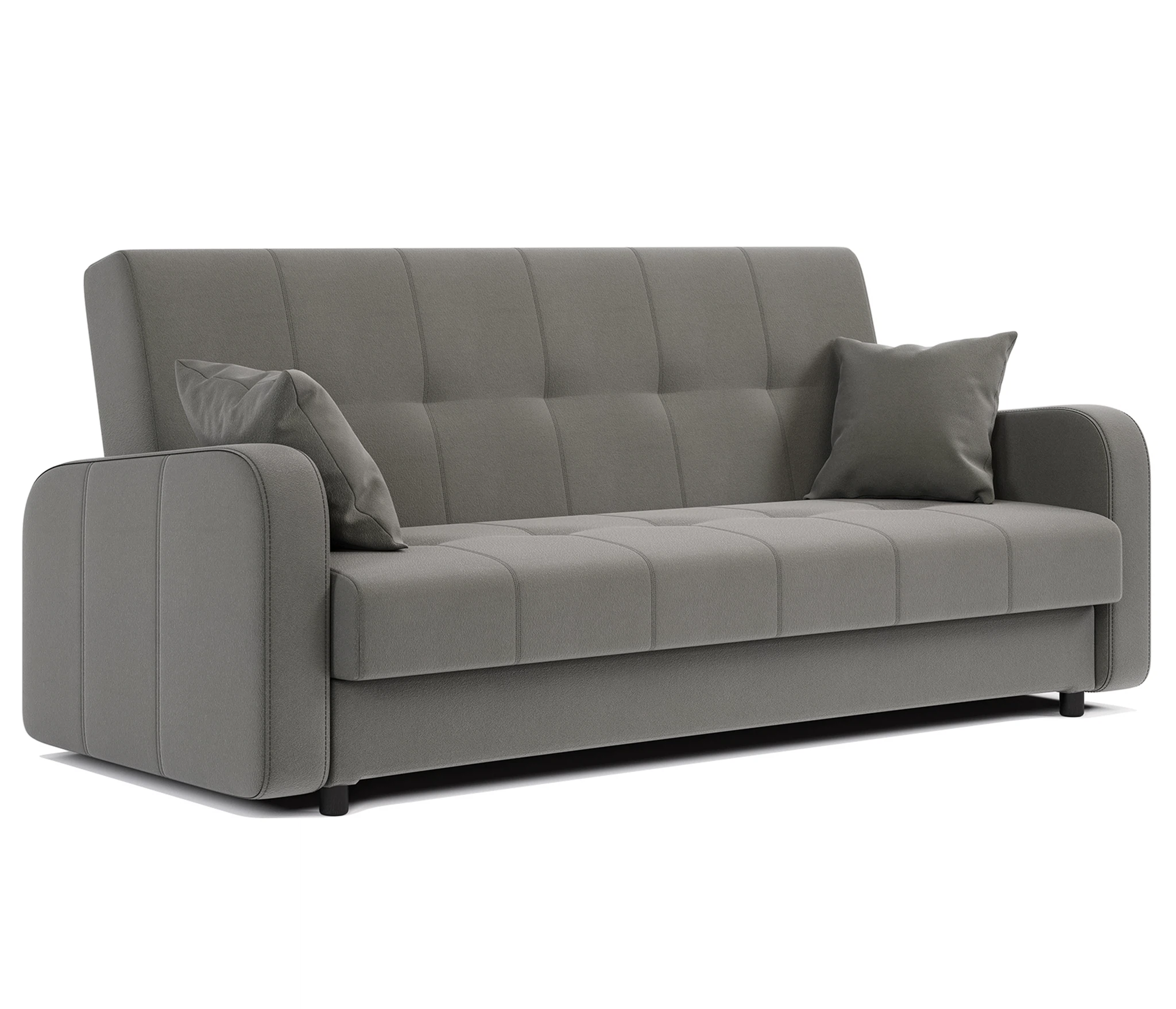 Изображение товара Диван-книжка Версаль 140х190 см, прямой, раскладной, книжка, велюр серый