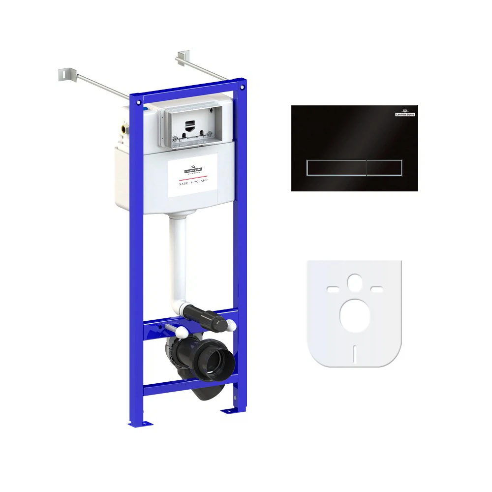 Изображение товара Система инсталляции Lavinia Boho RelFix с клавишей смыва черный/хром