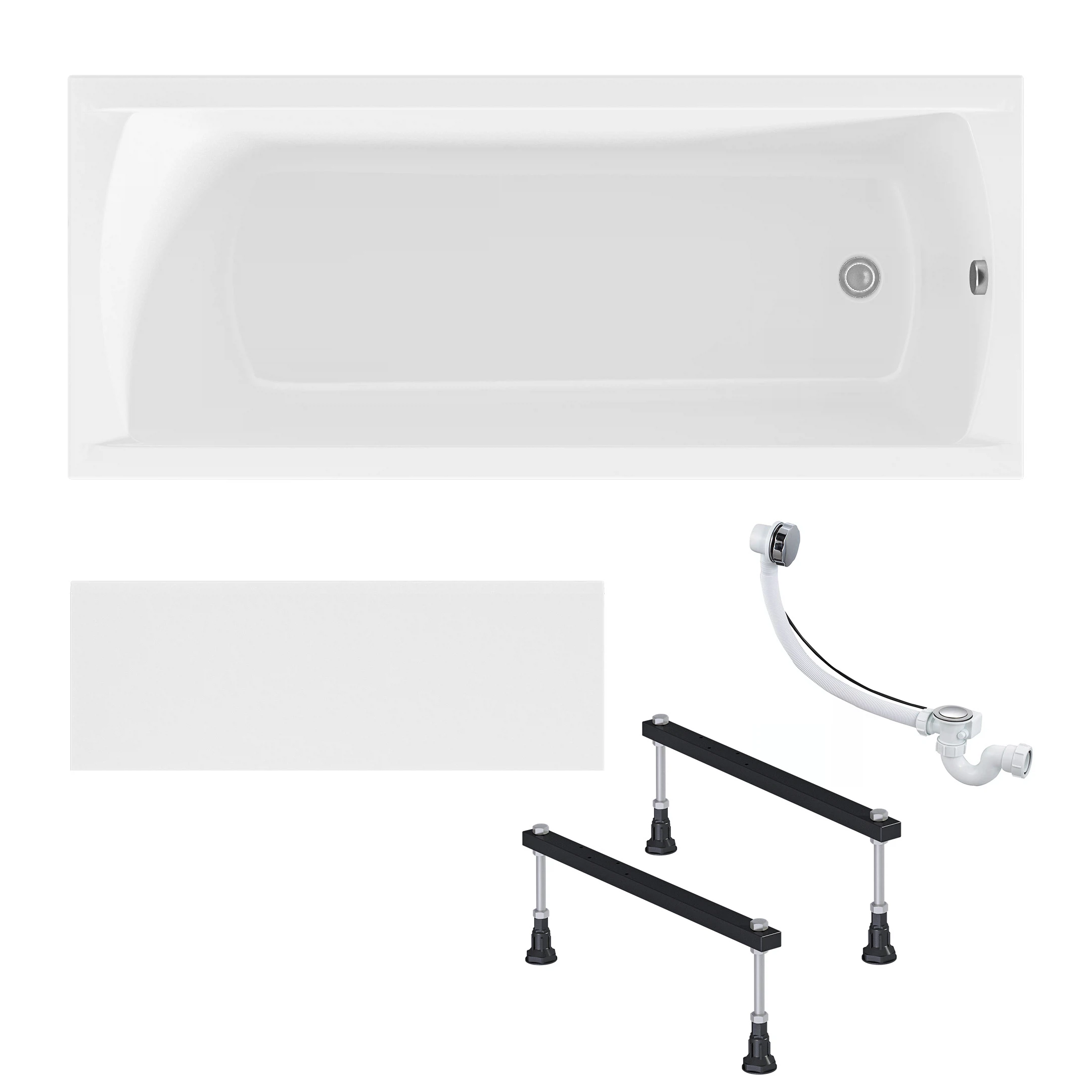 Изображение товара Ванна акриловая 1MARKA MODERN 170х70 в комплекте 4в1, Россия