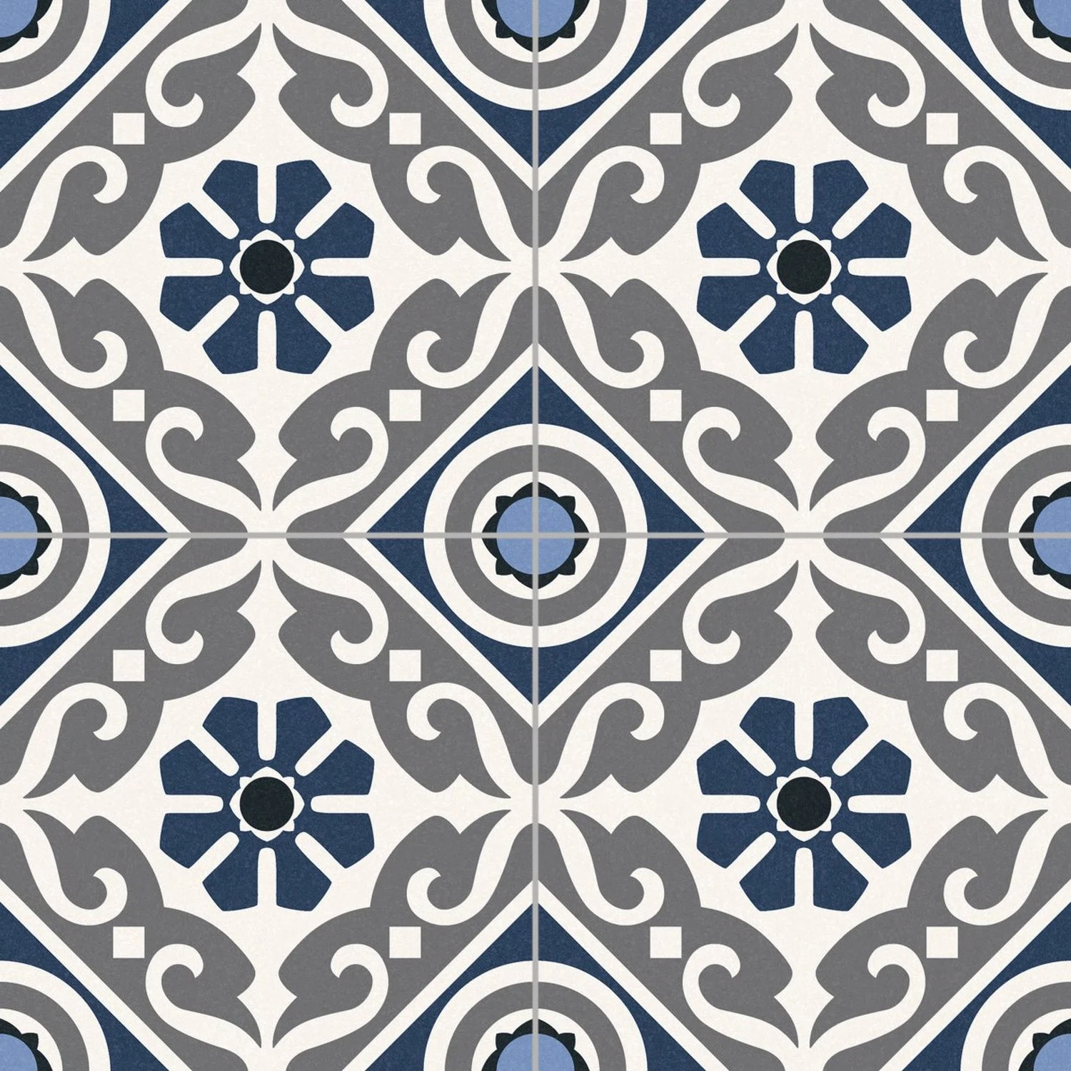 Изображение товара Керамогранит Gayafores Musa blue 33x33 см с классическим узором