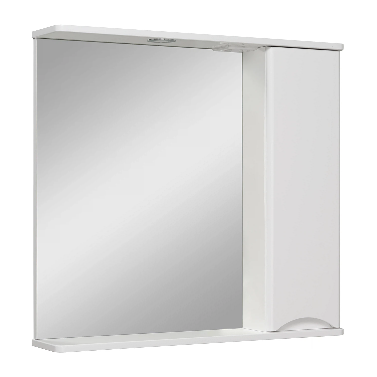 Изображение товара Зеркальный шкаф Runo Афина 80 правый с подсветкой для ванной белый