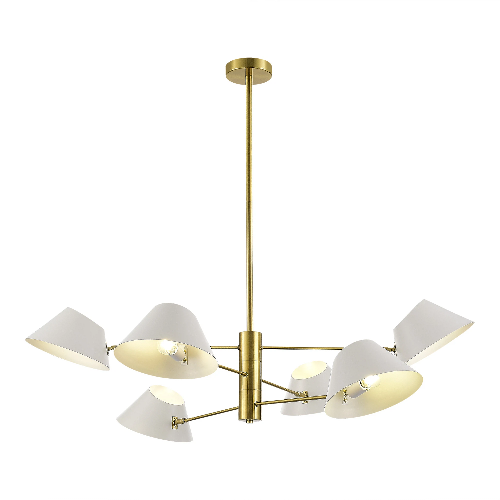 Изображение товара Светильник подвесной Латунь/Белый E14 6*60W, SLE1253-353-06