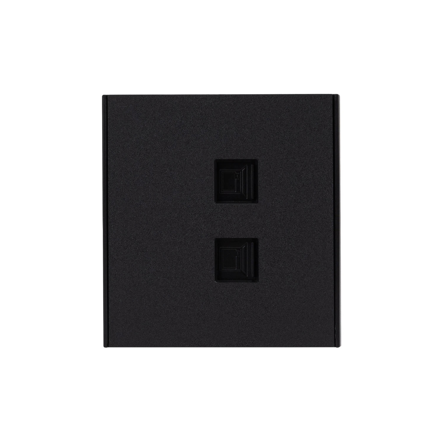 Изображение товара Розетка STRONG компьютерная двойная RJ45+RJ45 кат6 с/у антрацит KRANZ