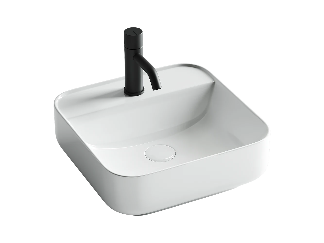 Изображение товара Умывальник чаша накладная квадратная Element 390x390x140мм