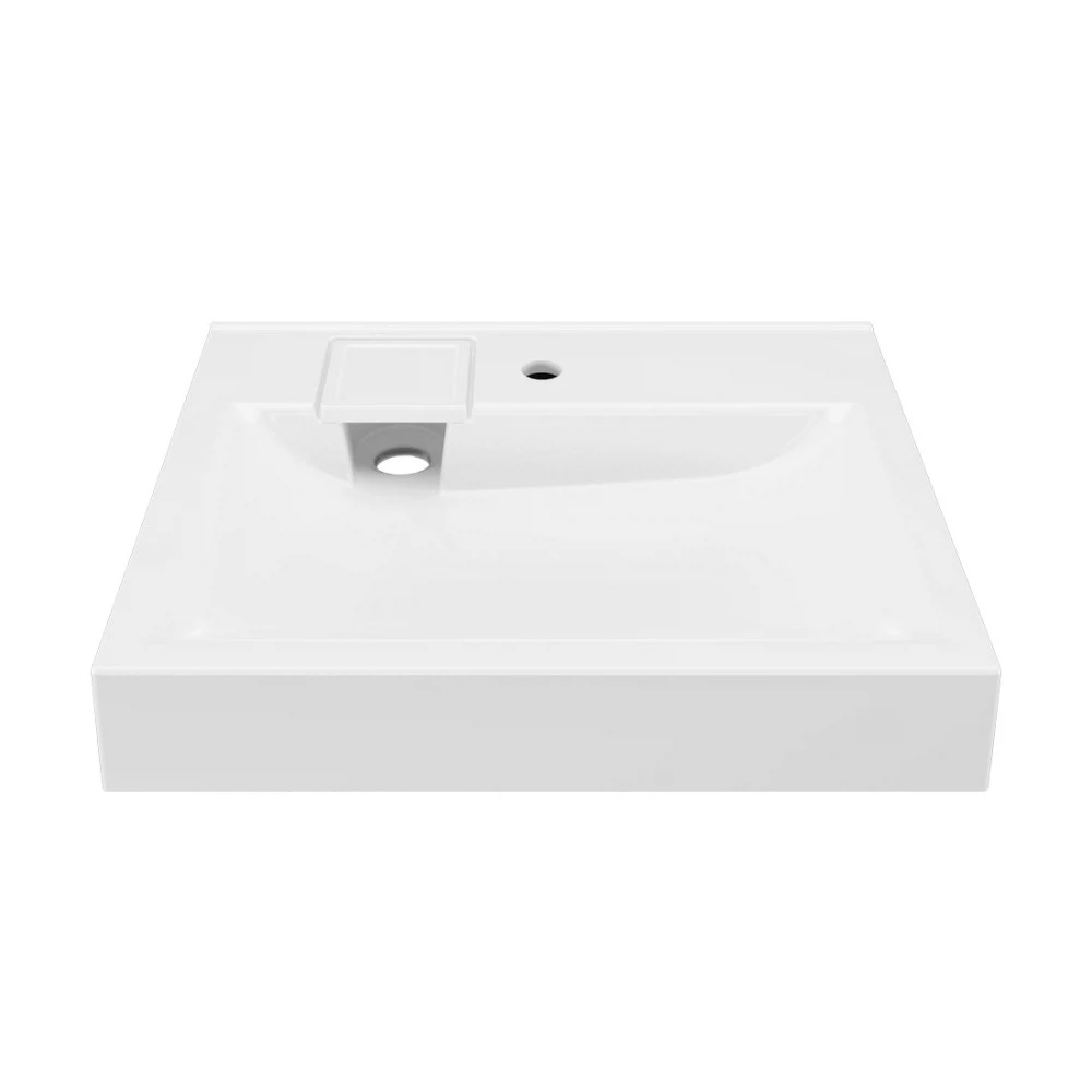 Изображение товара Раковина Paola Siena 500 квадратная белая из искусственного мрамора