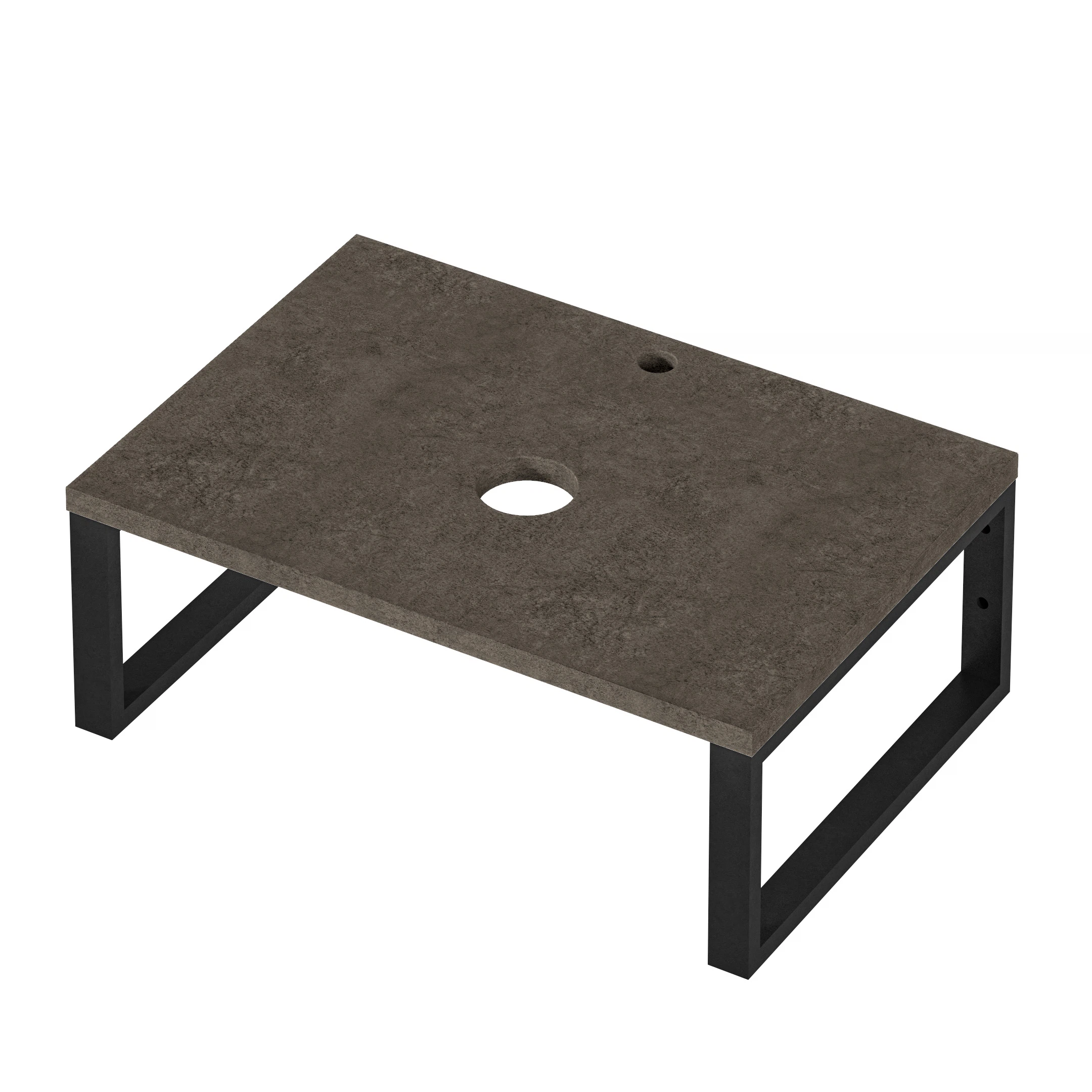 Изображение товара Столешница в ванную GRUNGE LOFT 1Marka 70 см Бетон темно-серый Ц0000015935