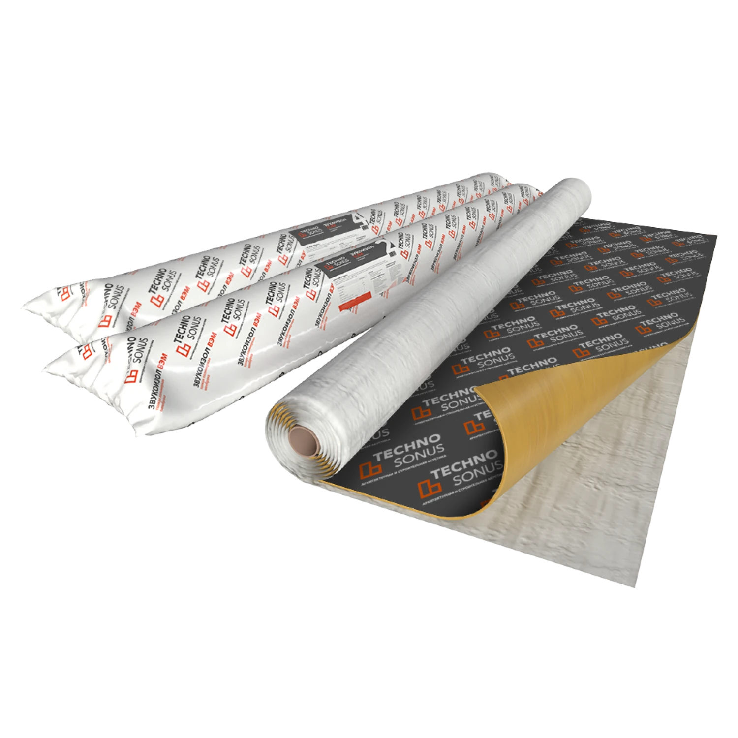 Изображение товара Мембрана звукоизоляционная ВЭМ 4 2,5м x 1,2м высокая эффективность