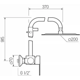 Душевая стойка РМС SUS124-003DK-2