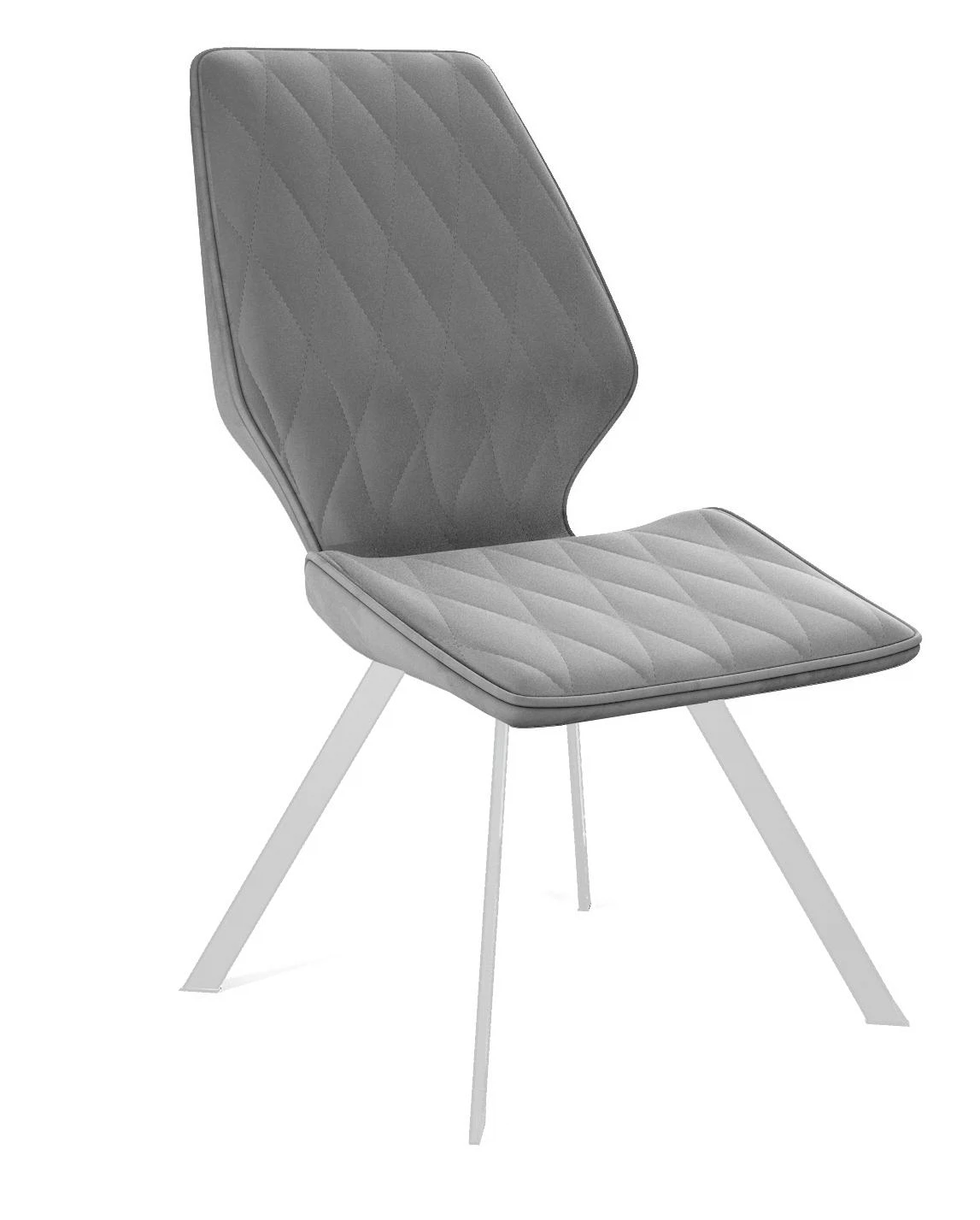 Изображение товара Стул DikLine 242M с металлическим каркасом и микровелюром серого цвета