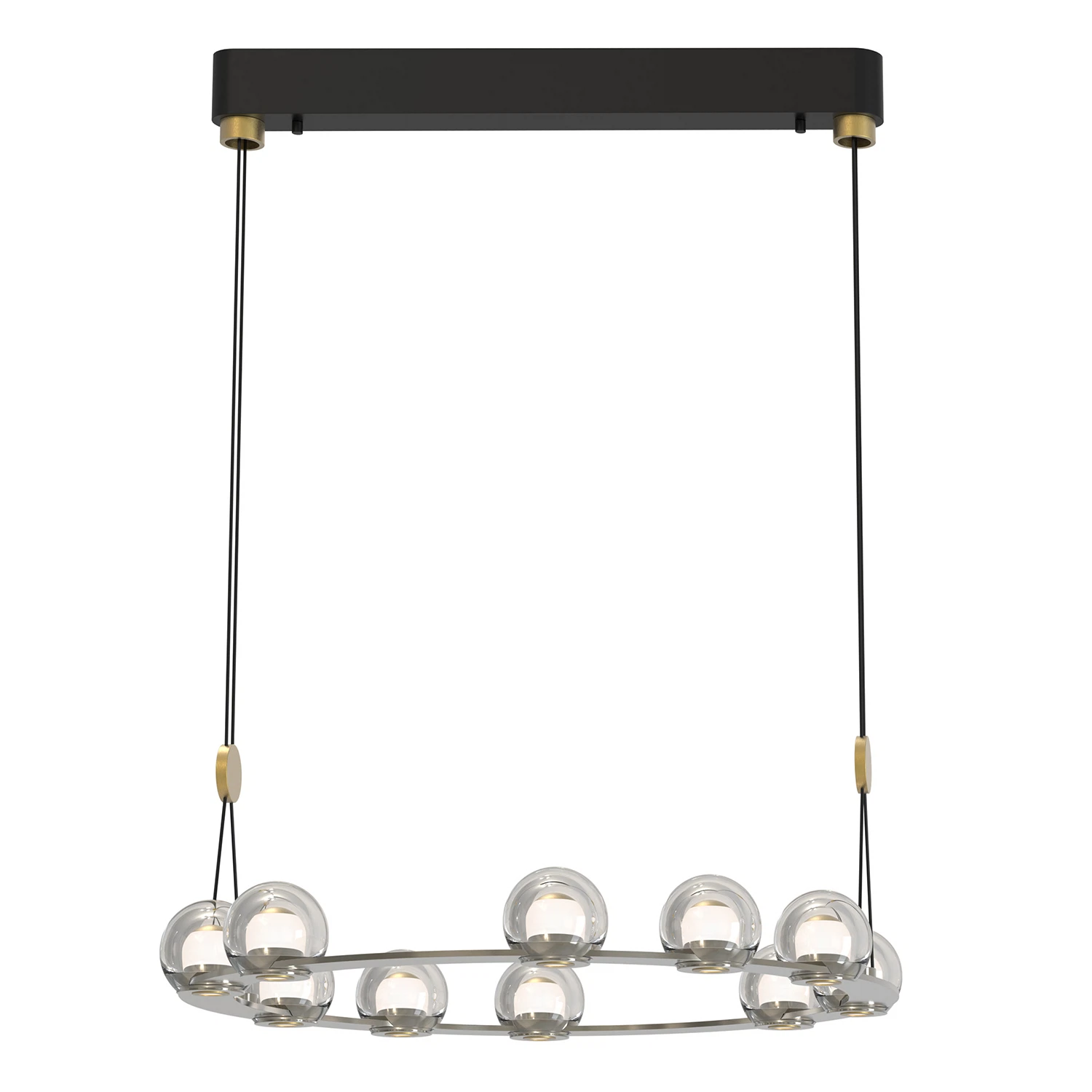 Изображение товара Подвесная люстра FAVOURITE Rosio с 10 светодиодами, современный дизайн, черная