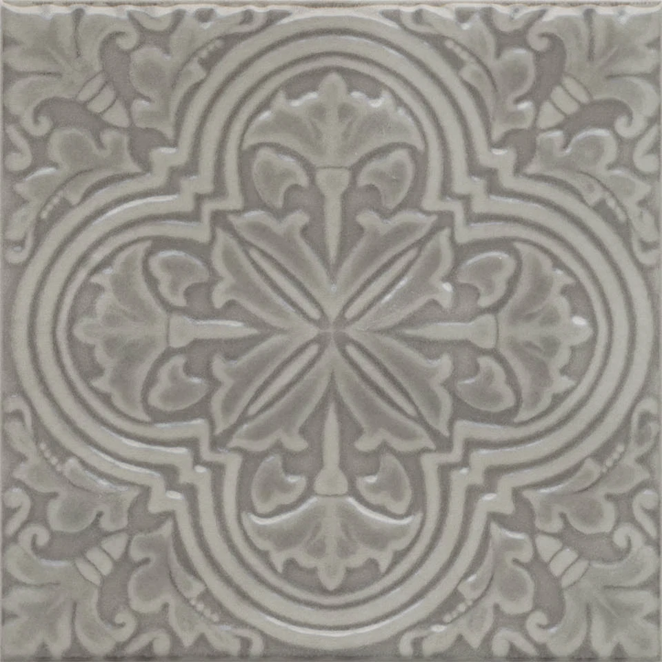 Изображение товара Декор керамический Фес серый глянцевый 15x15 см Kerama Marazzi