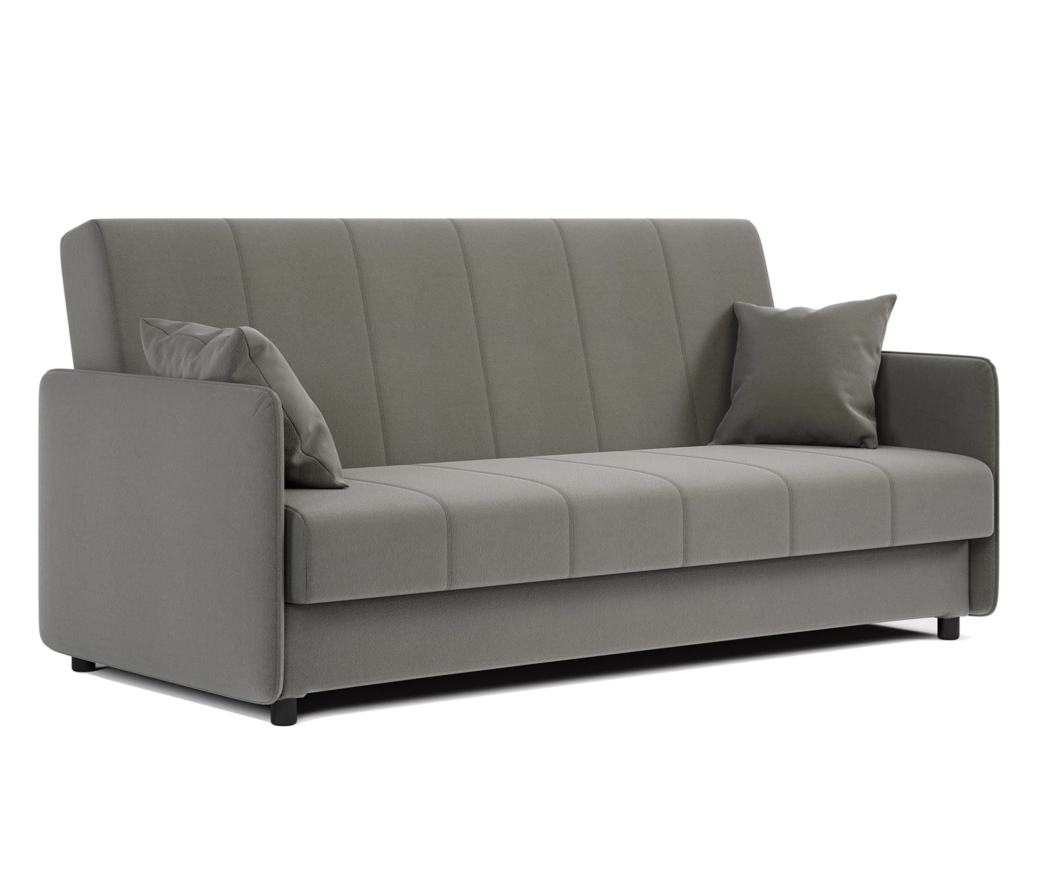 Изображение товара Диван Гамма Стиль 120 Диван-кровать с бельевым ящиком и механизмом книжка 190x120 серый велюр