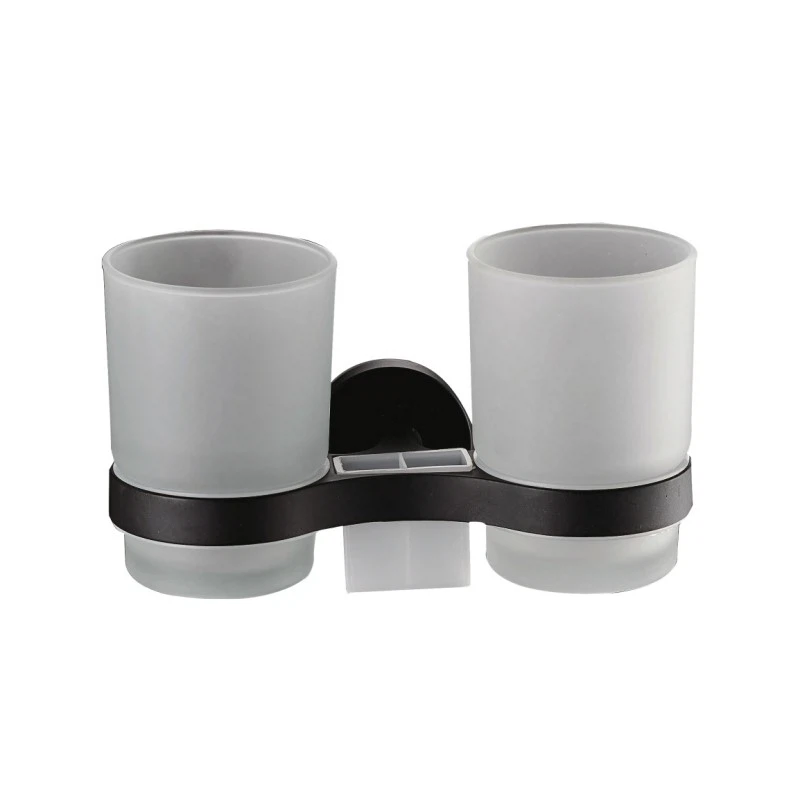 Изображение товара Стакан для ванной комнаты двойной Haiba HB8708, черный