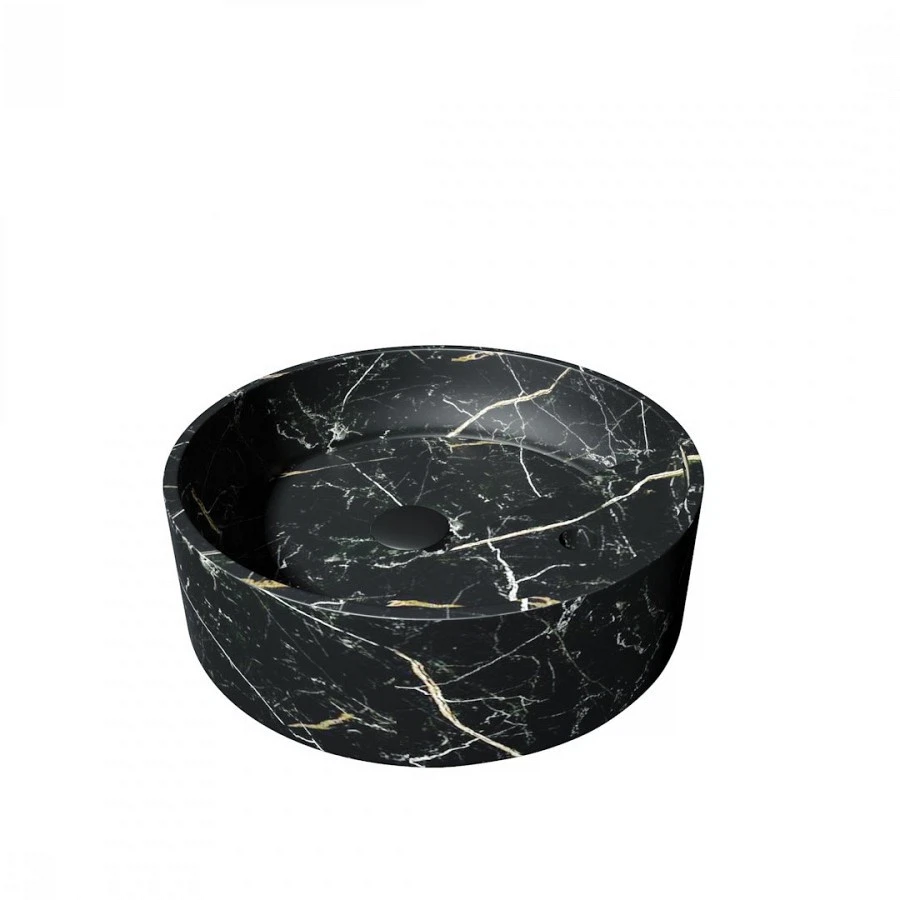 Изображение товара Раковина Maretti Elena Elena черный мрамор, чаша по центру, 400x400 мм