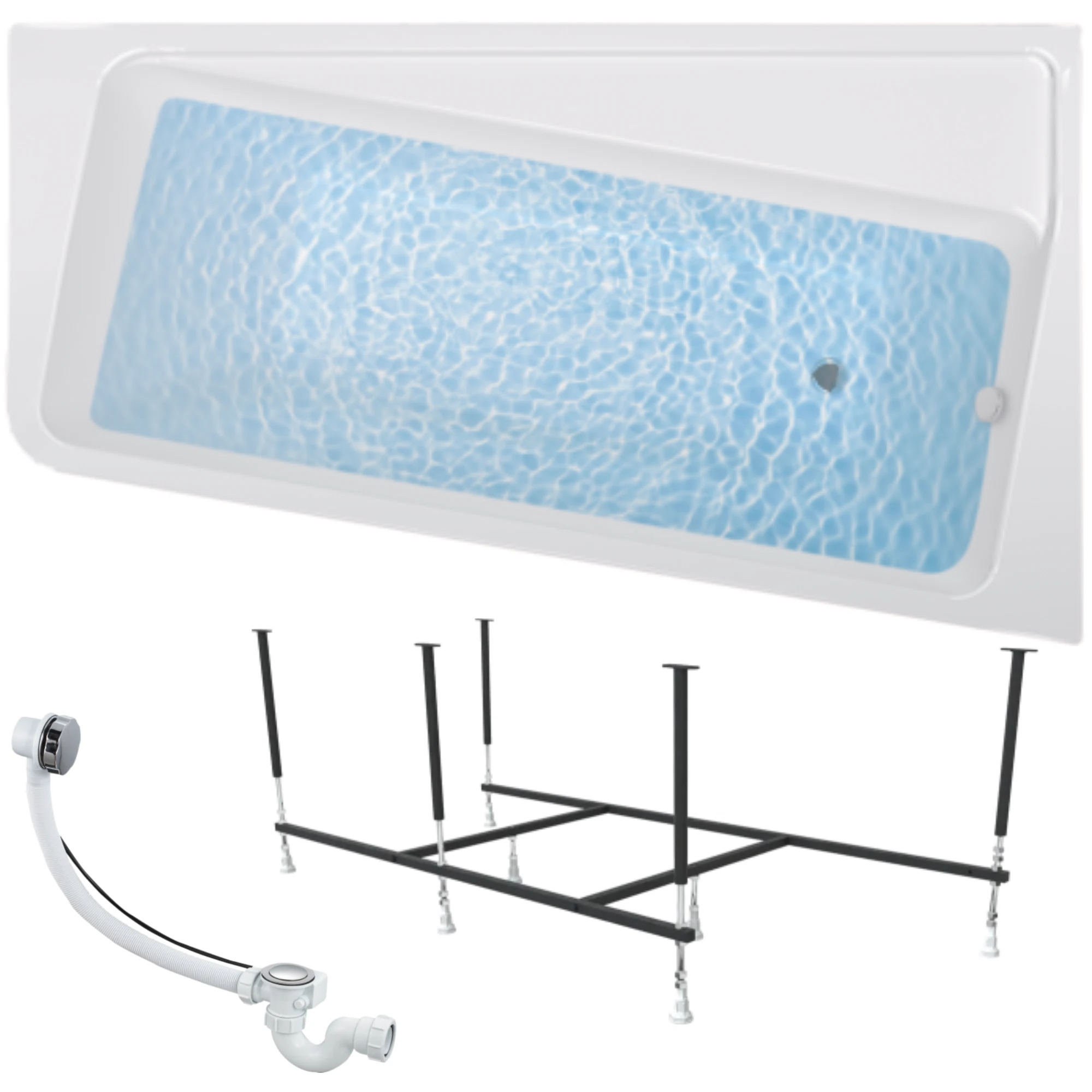 Изображение товара Ванна акриловая DIRECT 170х100 правая асимметричная 1Marka 17 лет гарантии