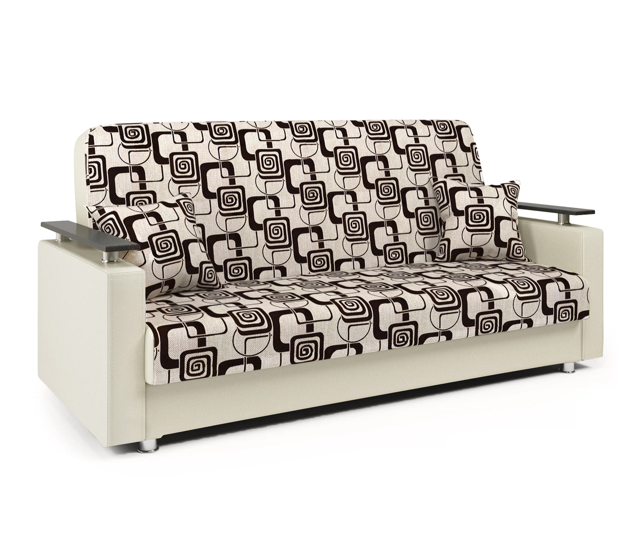 Изображение товара Диван-книжка Мелодия ДП №2 120 шенилл ромб и экокожа шоколад