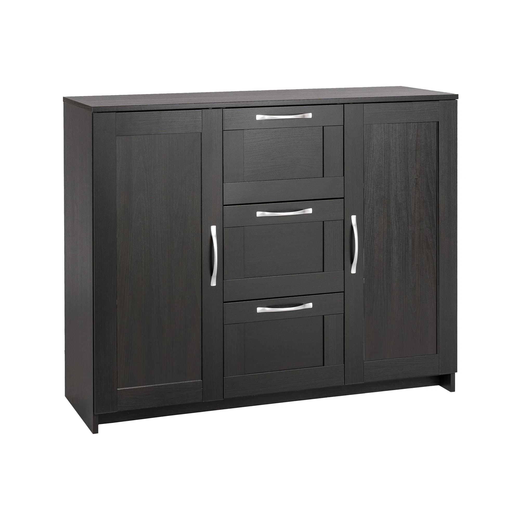 Изображение товара Современная тумба с двумя дверцами и тремя ящиками венге 117х95 СИРИУС