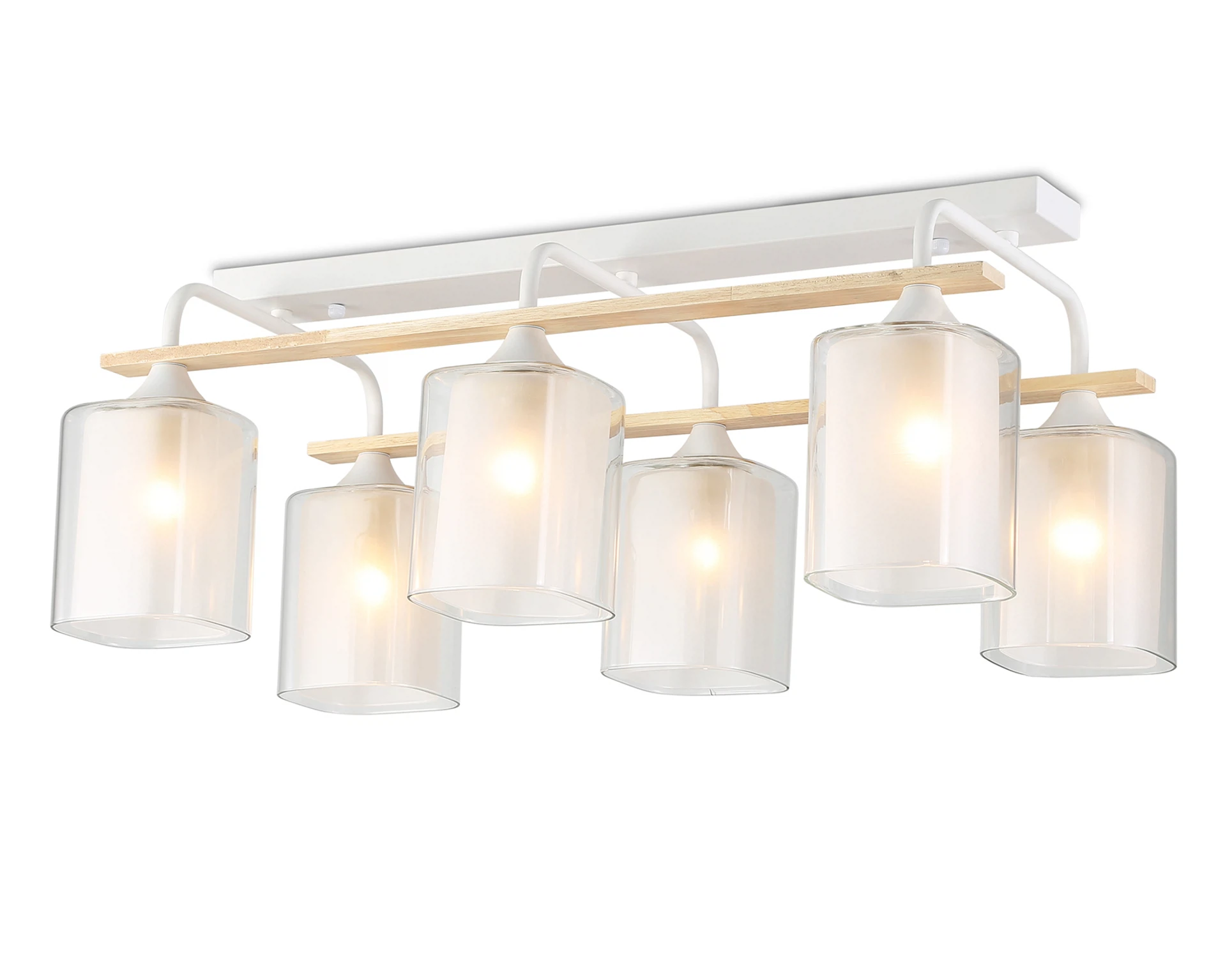 Изображение товара Светильник потолочный TR3033247/6 AMBRELLA LIGHT белый/дерево E27/6 max 60W 580*340*245