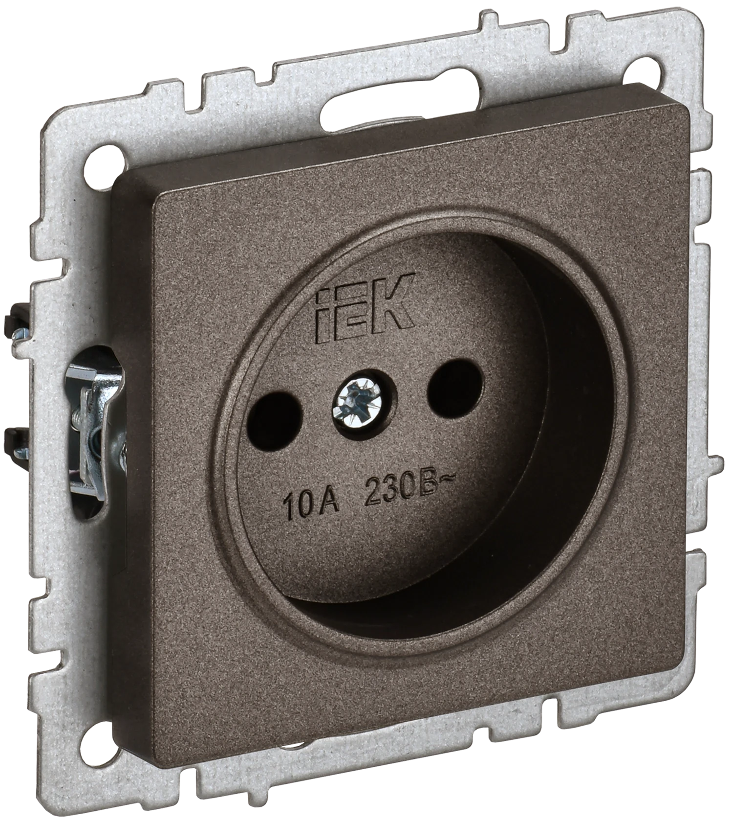 Изображение товара Розетка 1-м б/з без защ штор IEK BRITE BASE Темн.бронза 10А РС10-1-0-БрТБ. Изображение товара Розетка 1-м б/з без защ штор IEK BRITE BASE Темн.бронза 10А РС10-1-0-БрТБ.