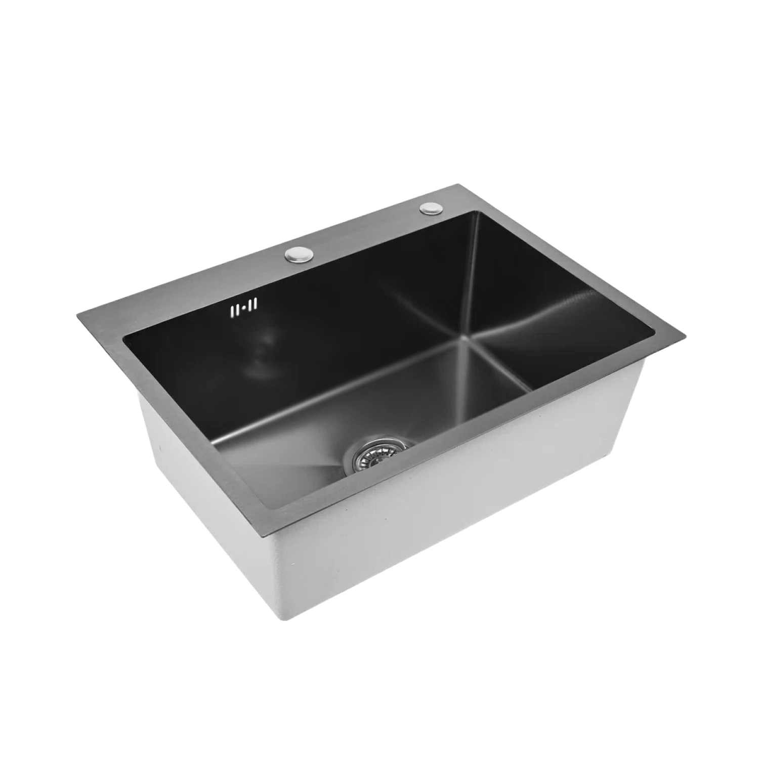 Изображение товара Мойка кухонная нержавеющая WISENT WS36045BD 60х45 см графит с сифоном