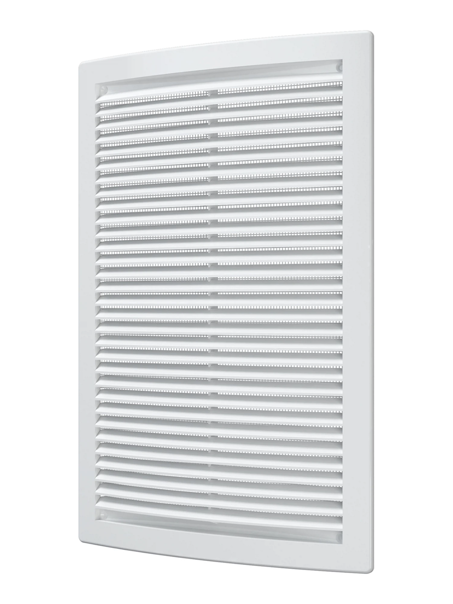 Изображение товара Решетка вентиляционная вытяжная АБС 200х300 Era с наклонными жалюзи и защитной сеткой