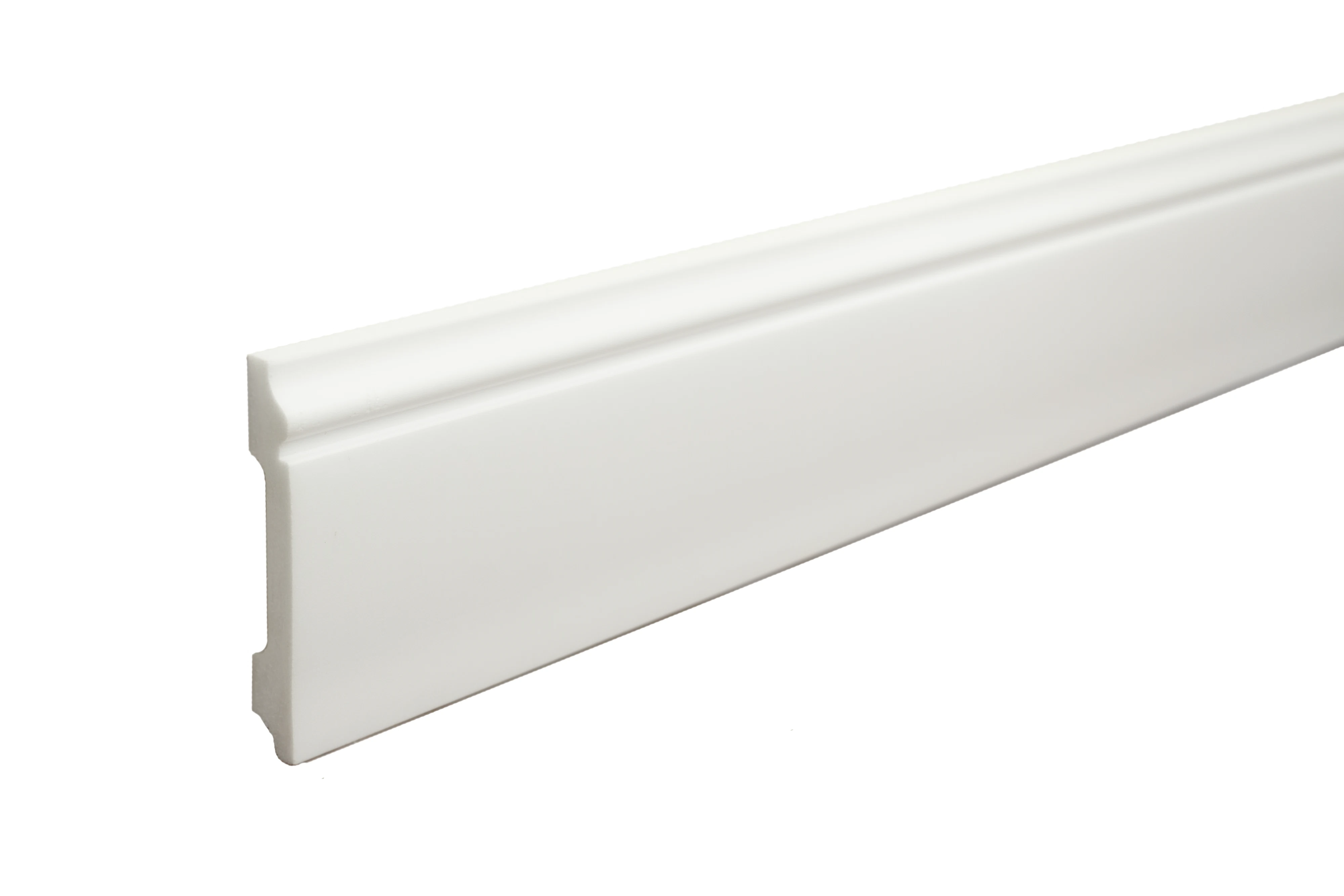 Изображение товара Плинтус Волшебная Палочка MSPOL 202 80х12х2000 мм Белый под покраску