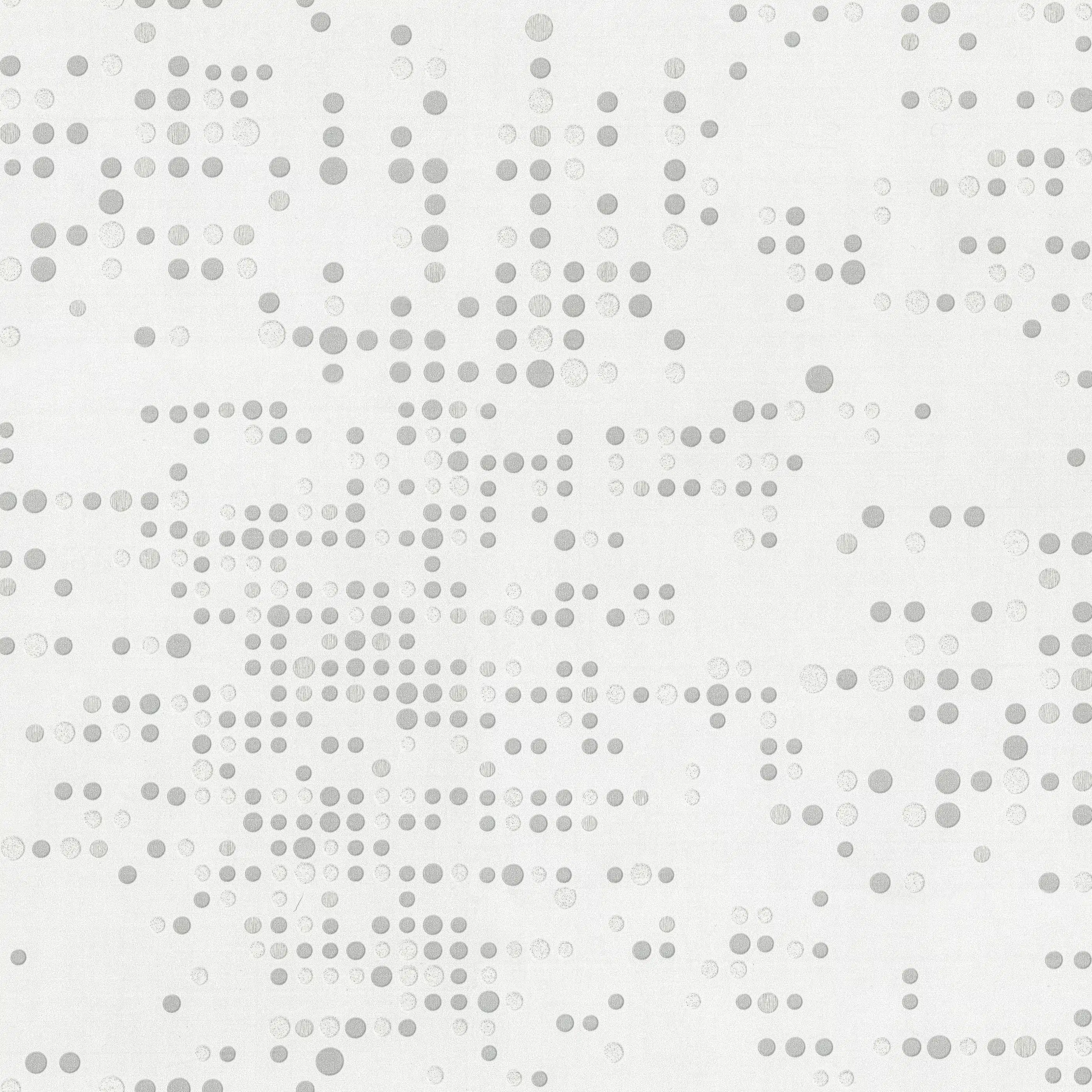 Изображение товара Обои флизелиновые Dotera Euro Decor белые 1,06x10,05м современные виниловые