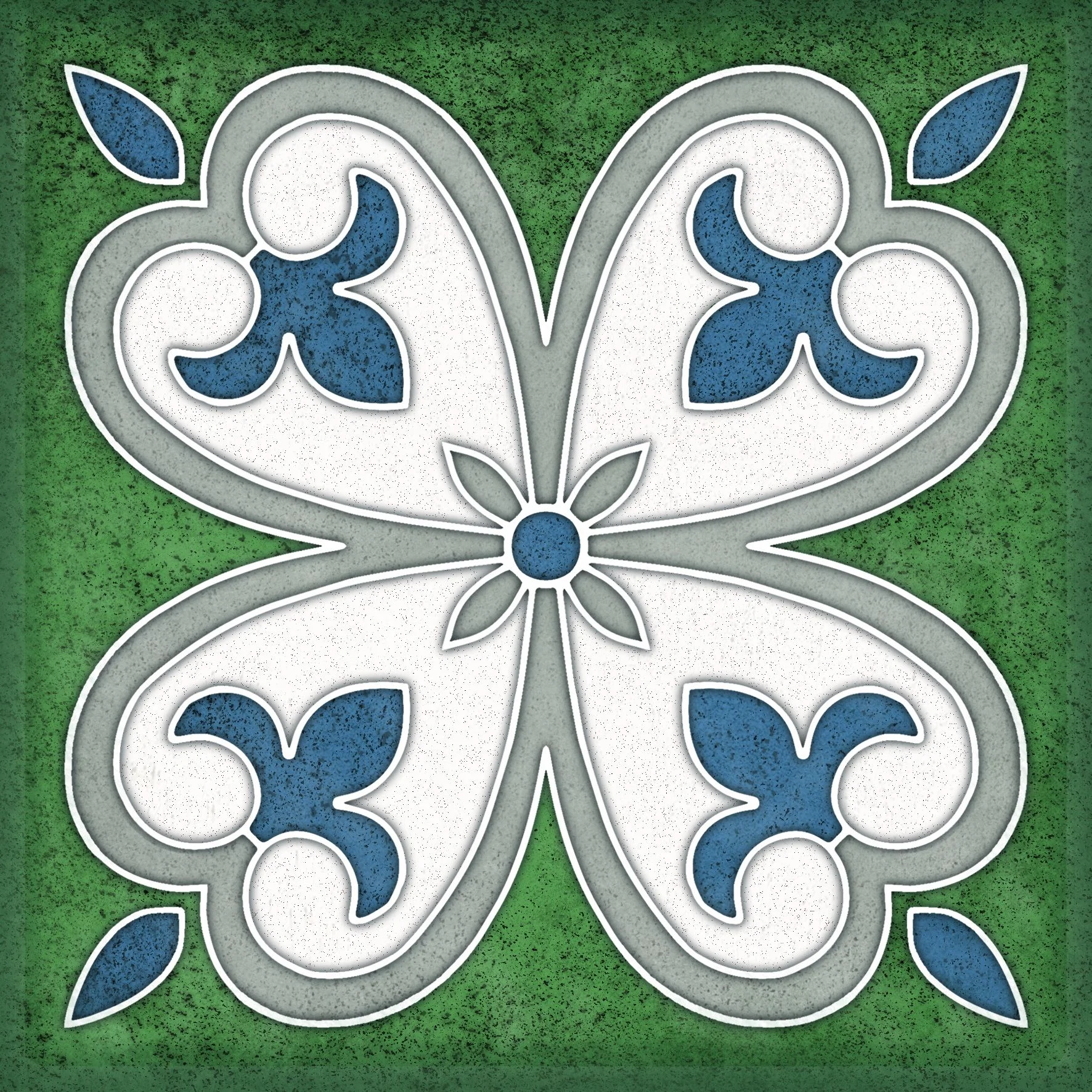 Изображение товара Керамическая плитка SMALTO DECOR 4 VERDE 15x15 с рельефом для ванной и кухни