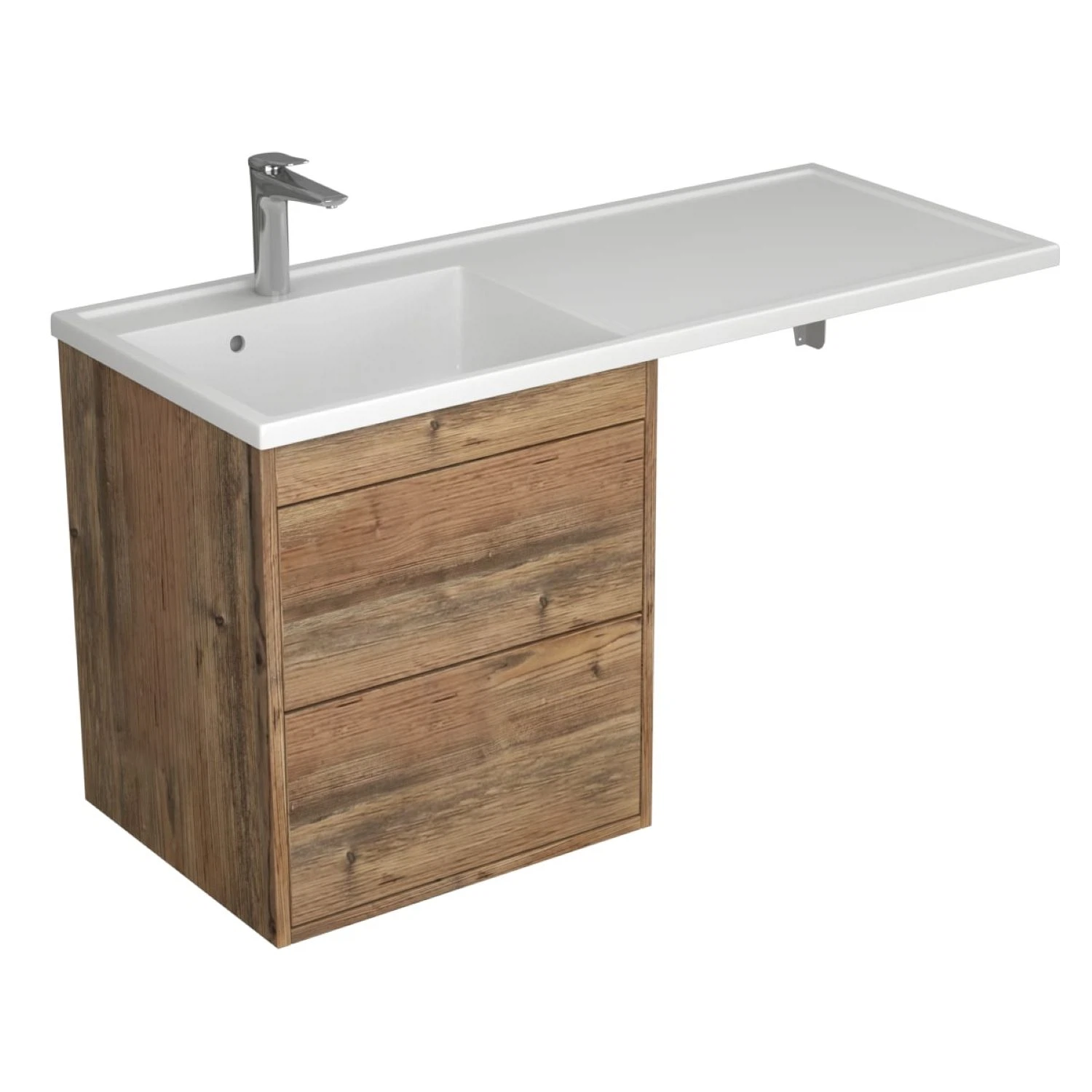 Изображение товара Подвесная тумба с раковиной Veneciana Nera 55, пихта, 1200 мм, стильная и практичная