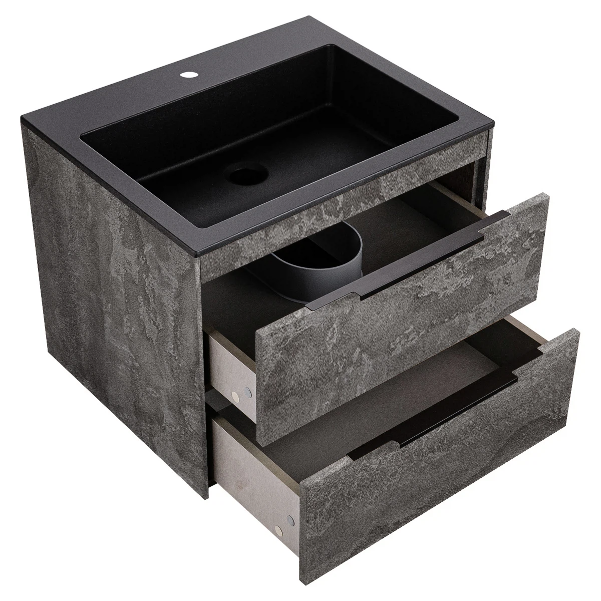 Изображение товара Тумба под раковину Chiara 2D 600 с двумя ящиками soft-close Vincea