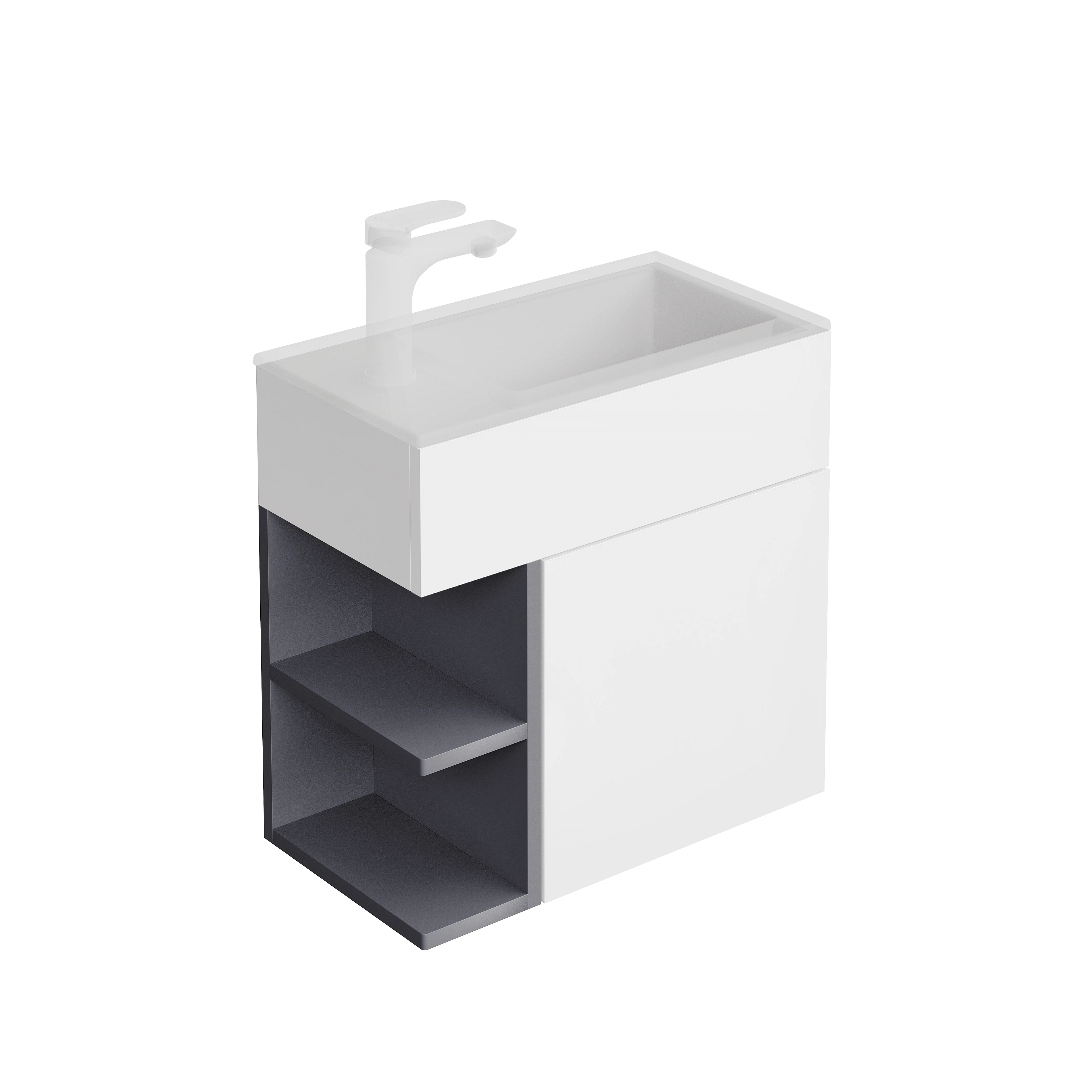 Изображение товара Тумба подвесная Lato Kerama Marazzi 495x270x550 мм серый матовый