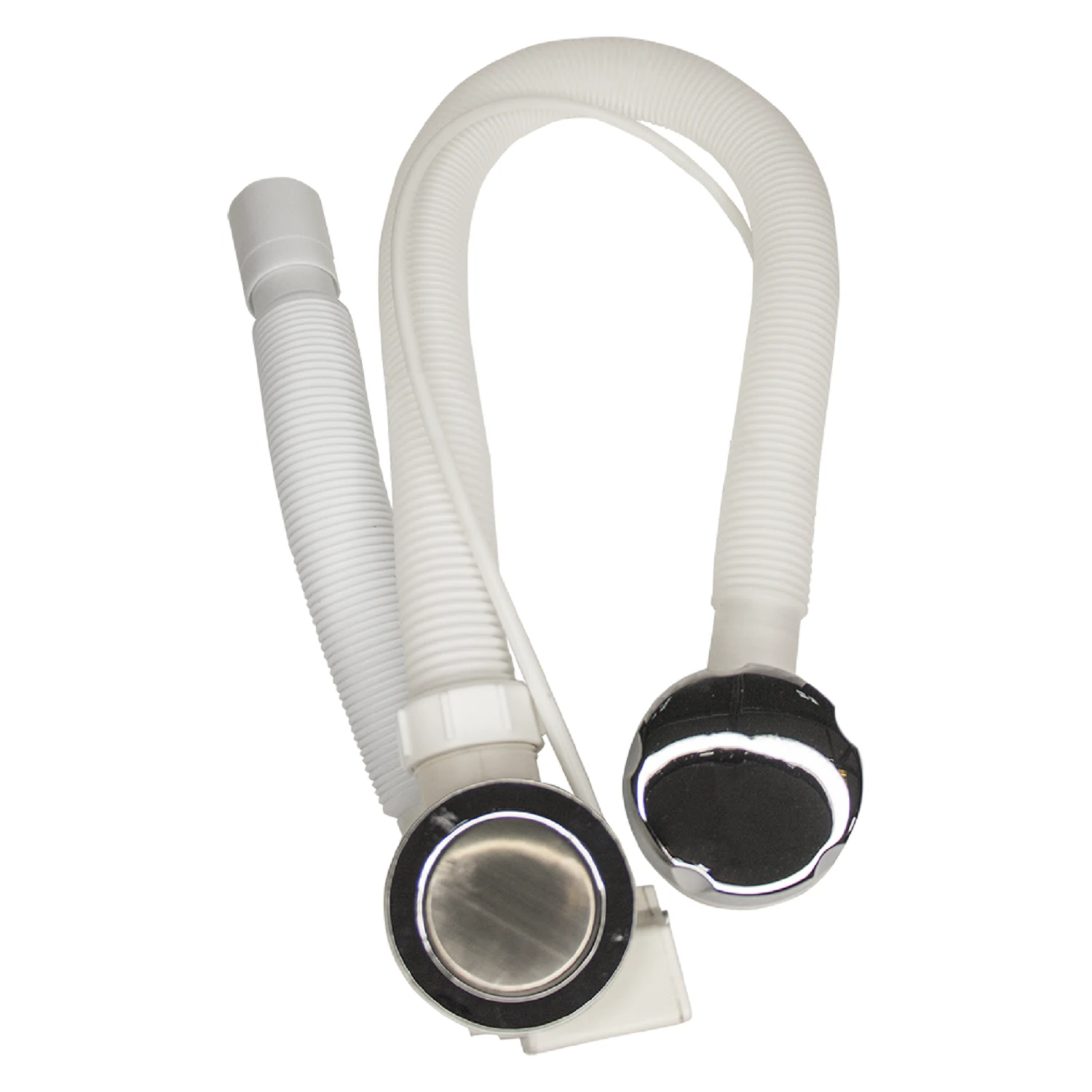 Изображение товара Сифон для ванны Erlit с переливом, гофрированный, 75 см, пластик