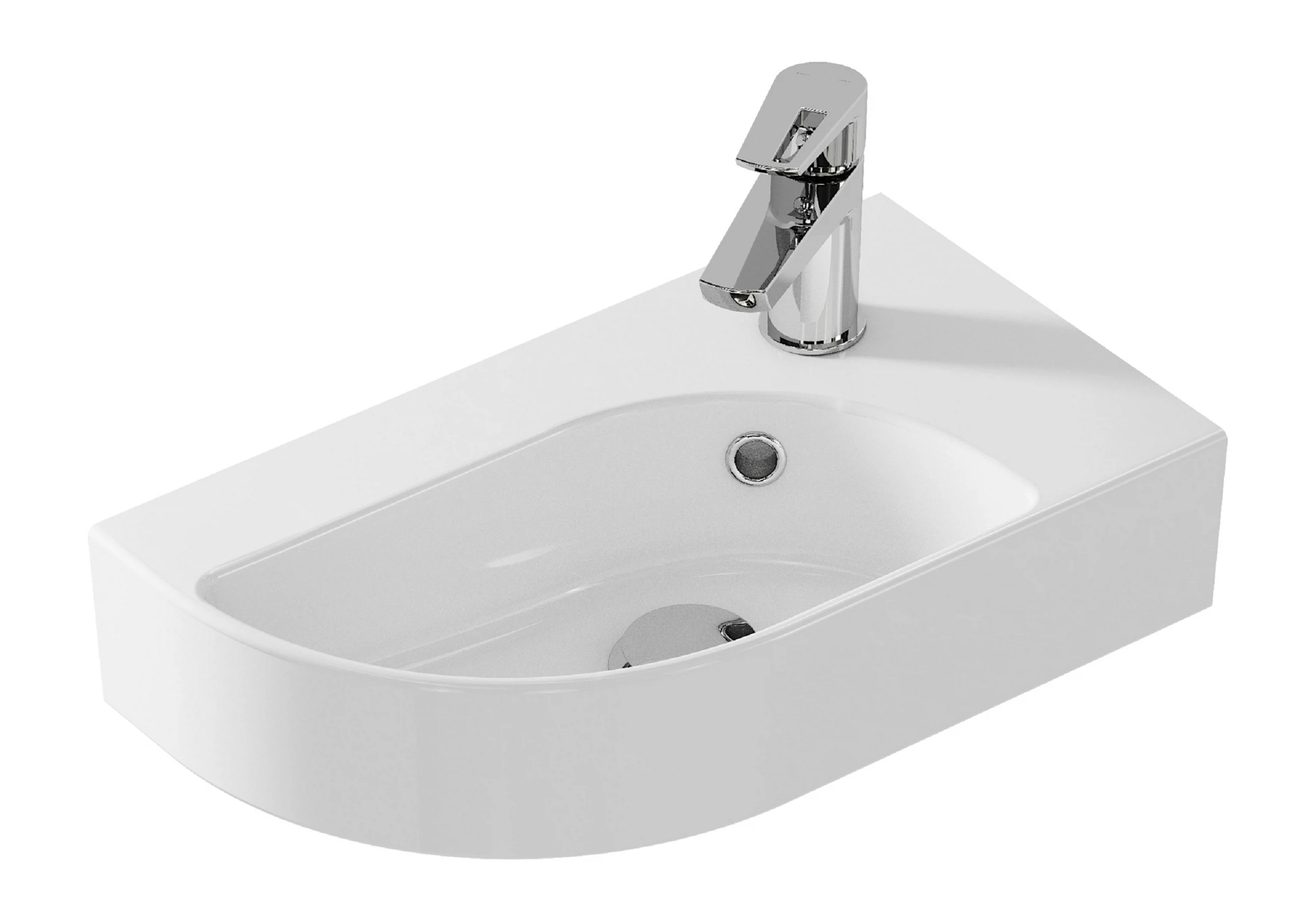 Изображение товара Подвесная раковина CAMEO 45 правая из керамики для ванной комнаты