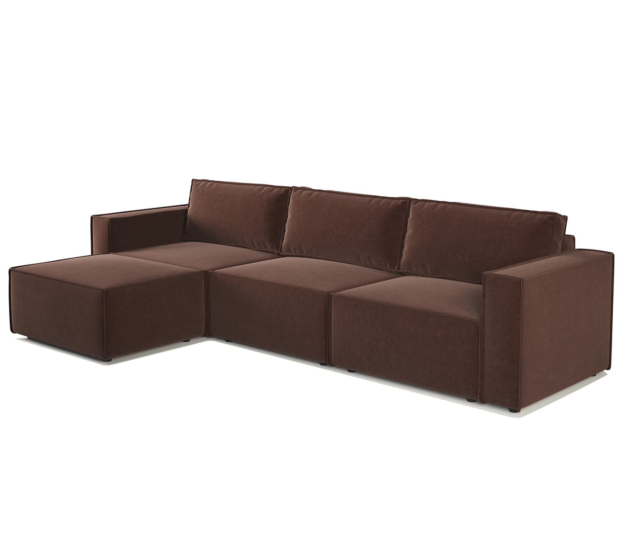 Изображение товара Модульный диван Шарм 25 левый велюр Дрим шоколад